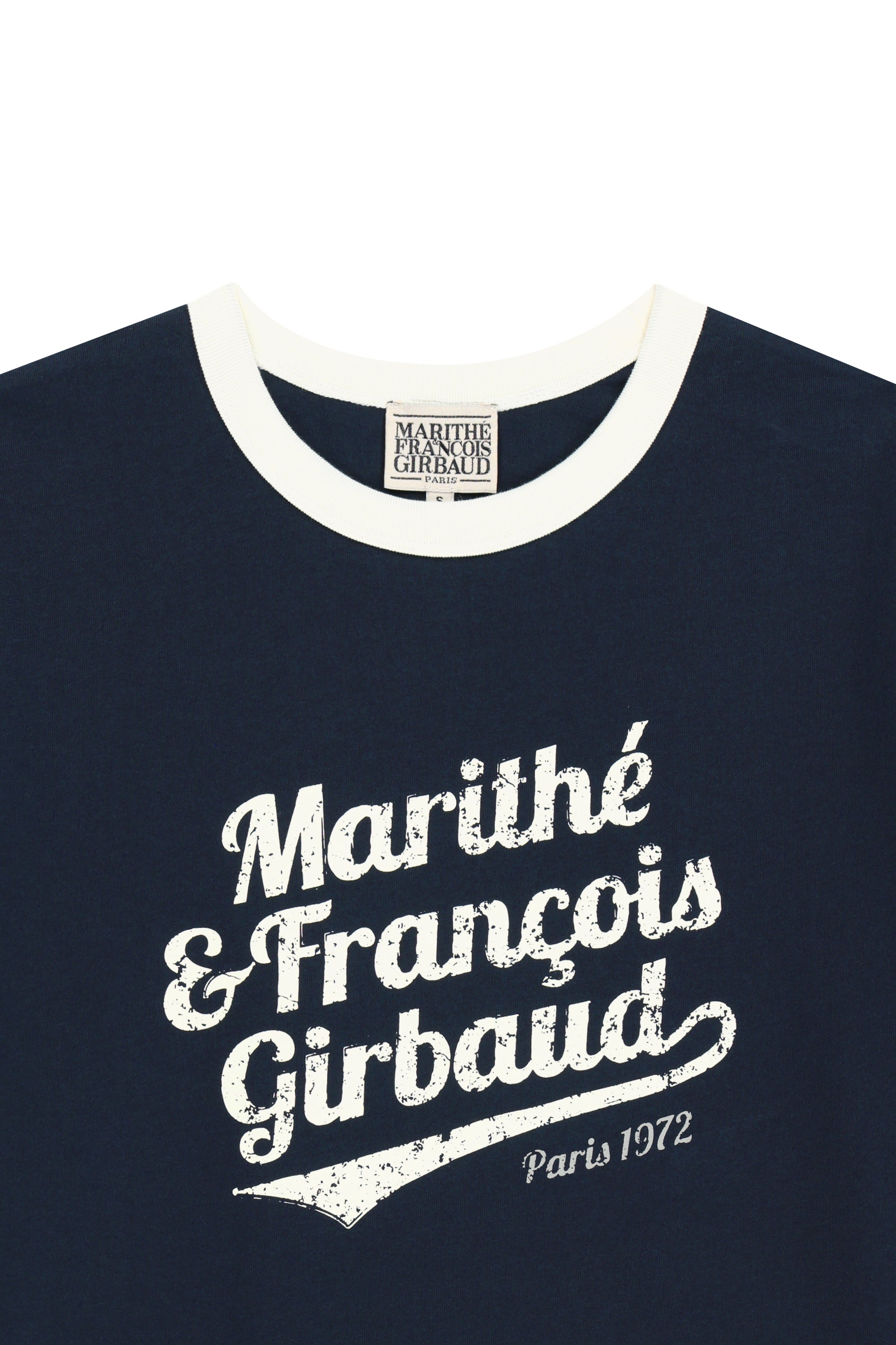 Vintage Logo Ringer Tee Navy