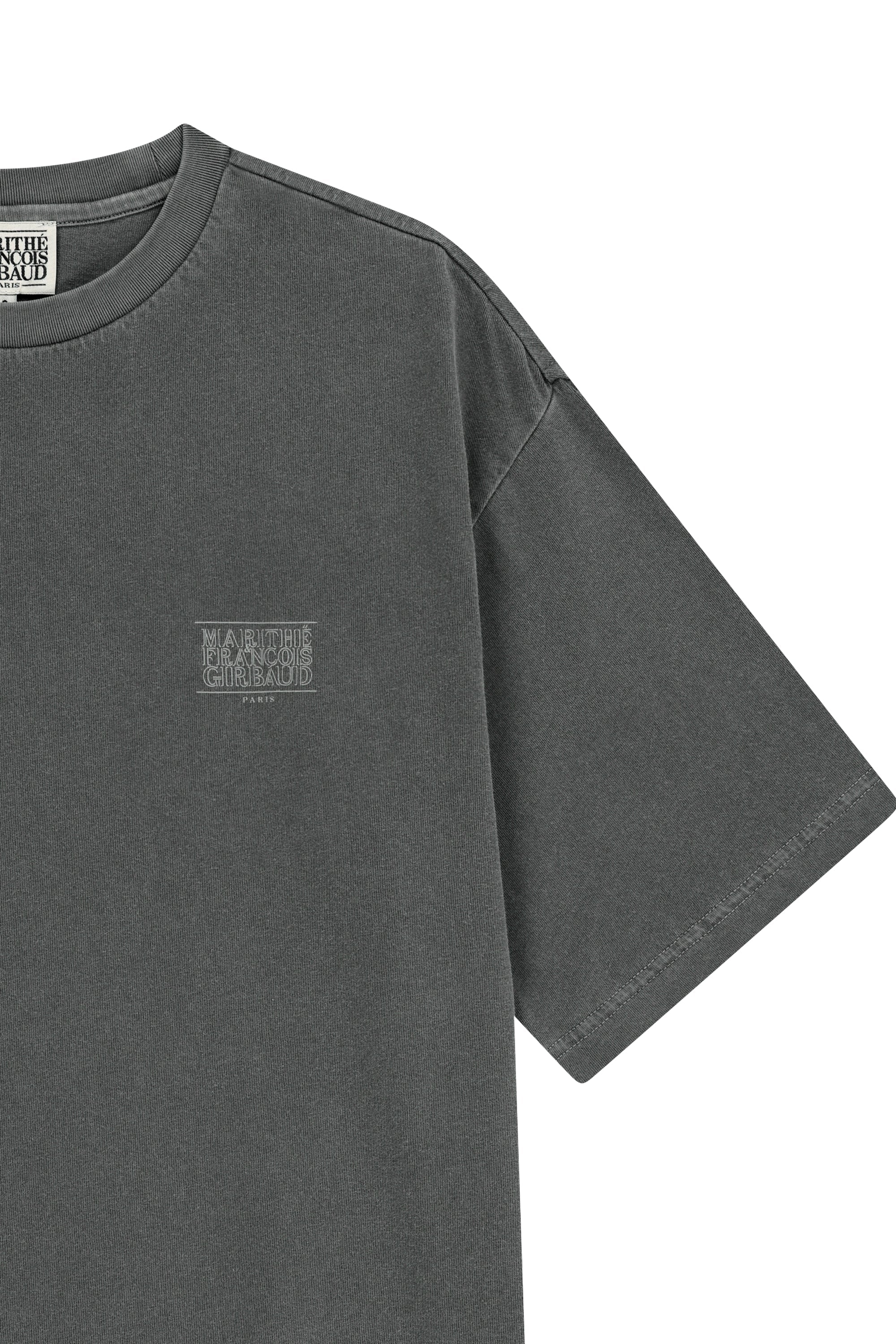 Outline Classic Logo Oversized Dyeing Tee Charcoal