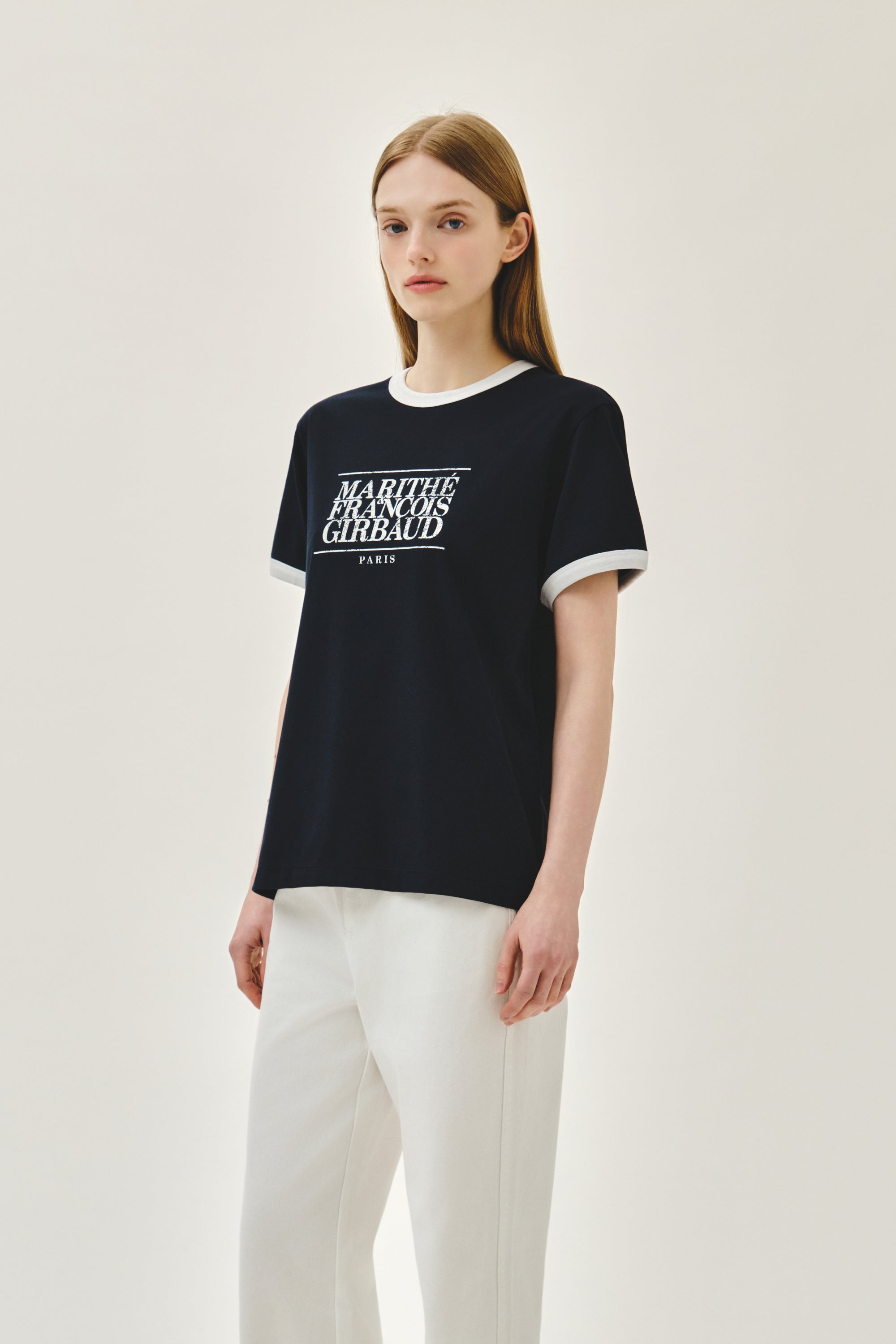 Aerocool Crack Classic Logo Ringer Tee Navy