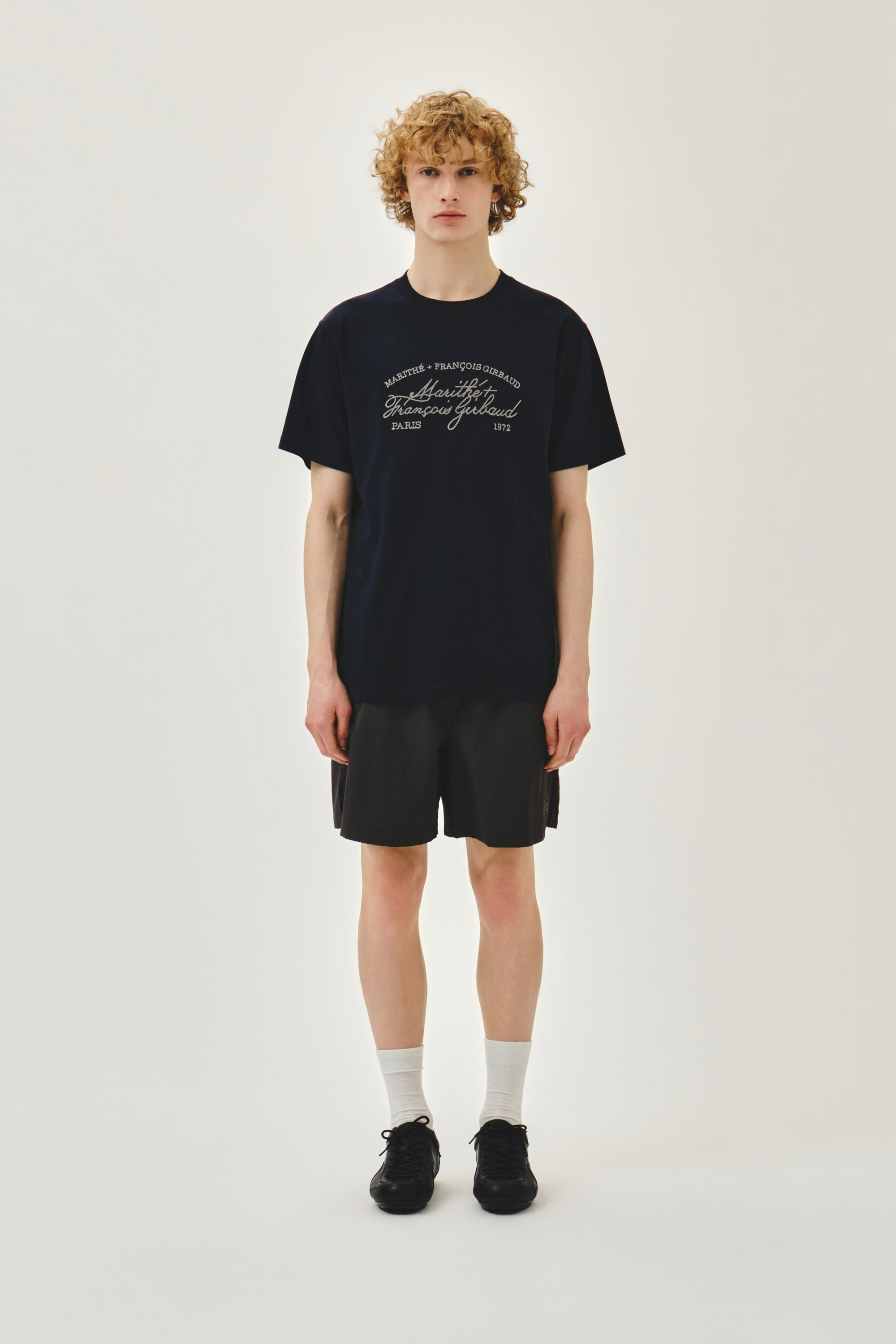 Logo Tee+Nylon Shorts Set-Up Navy