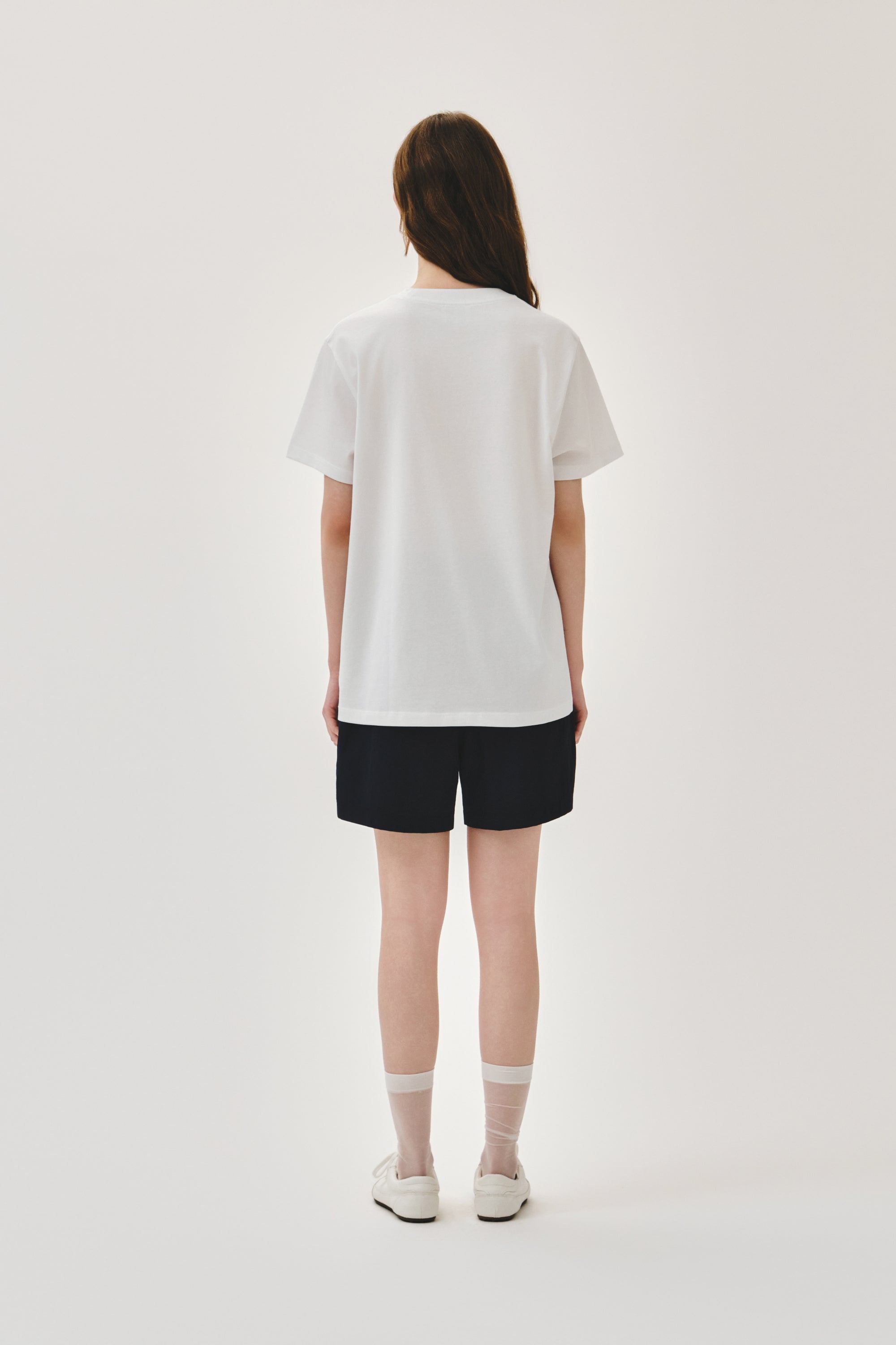 Logo Tee+Nylon Shorts Set-Up White