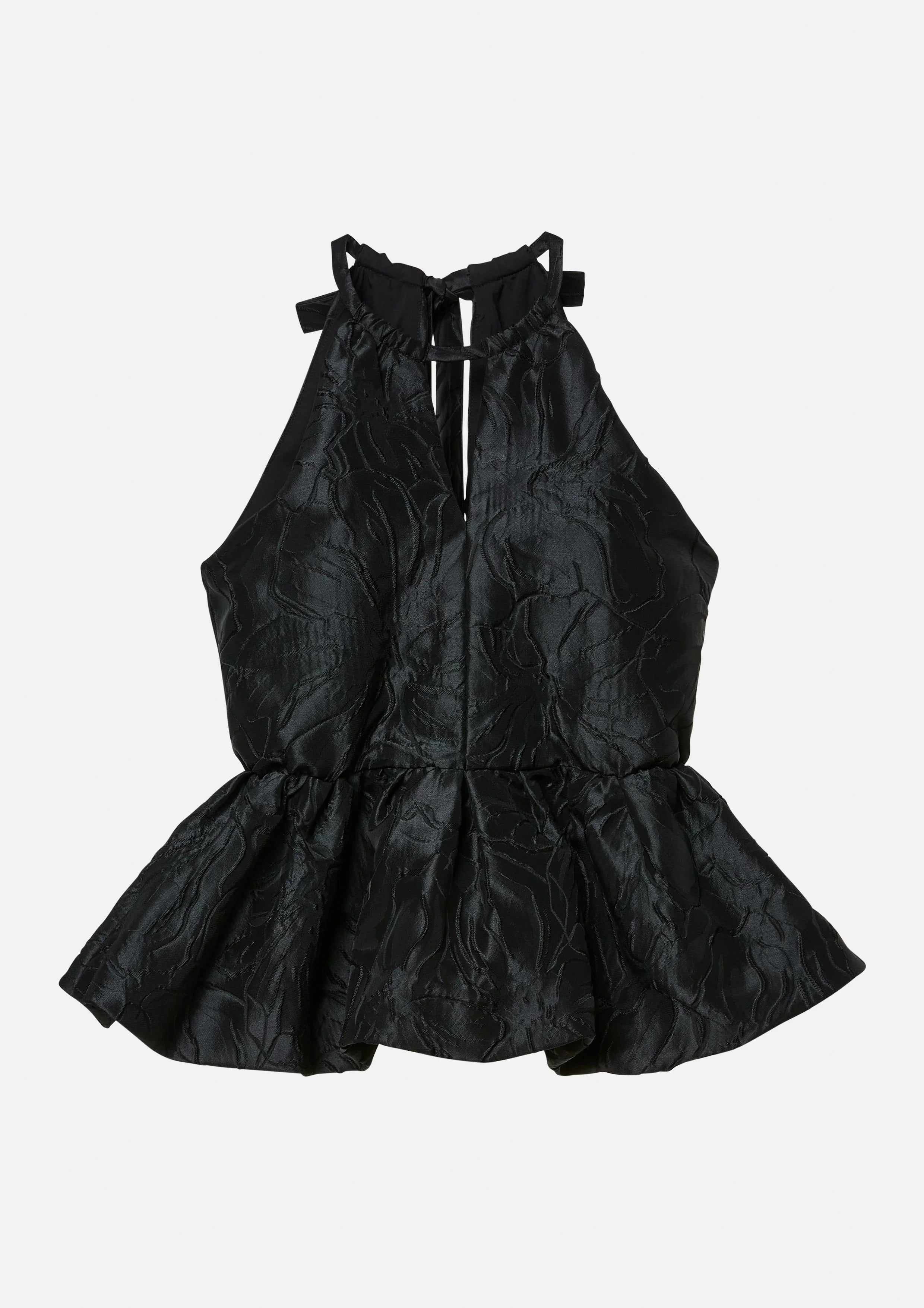 เสื้อ ทรงเปปลั่ม คอฮาลเตอร์