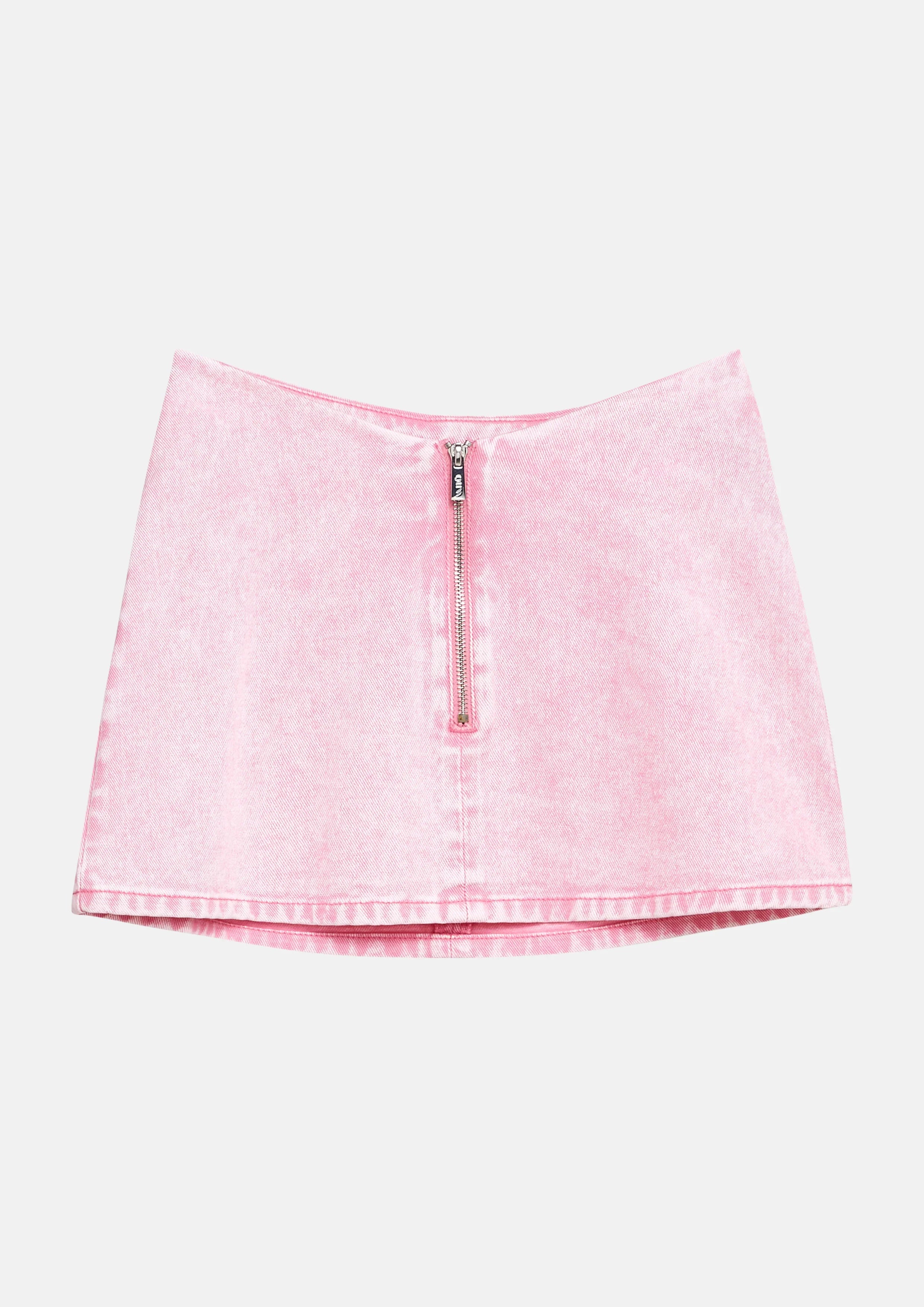 Washed Denim Mini Skirt