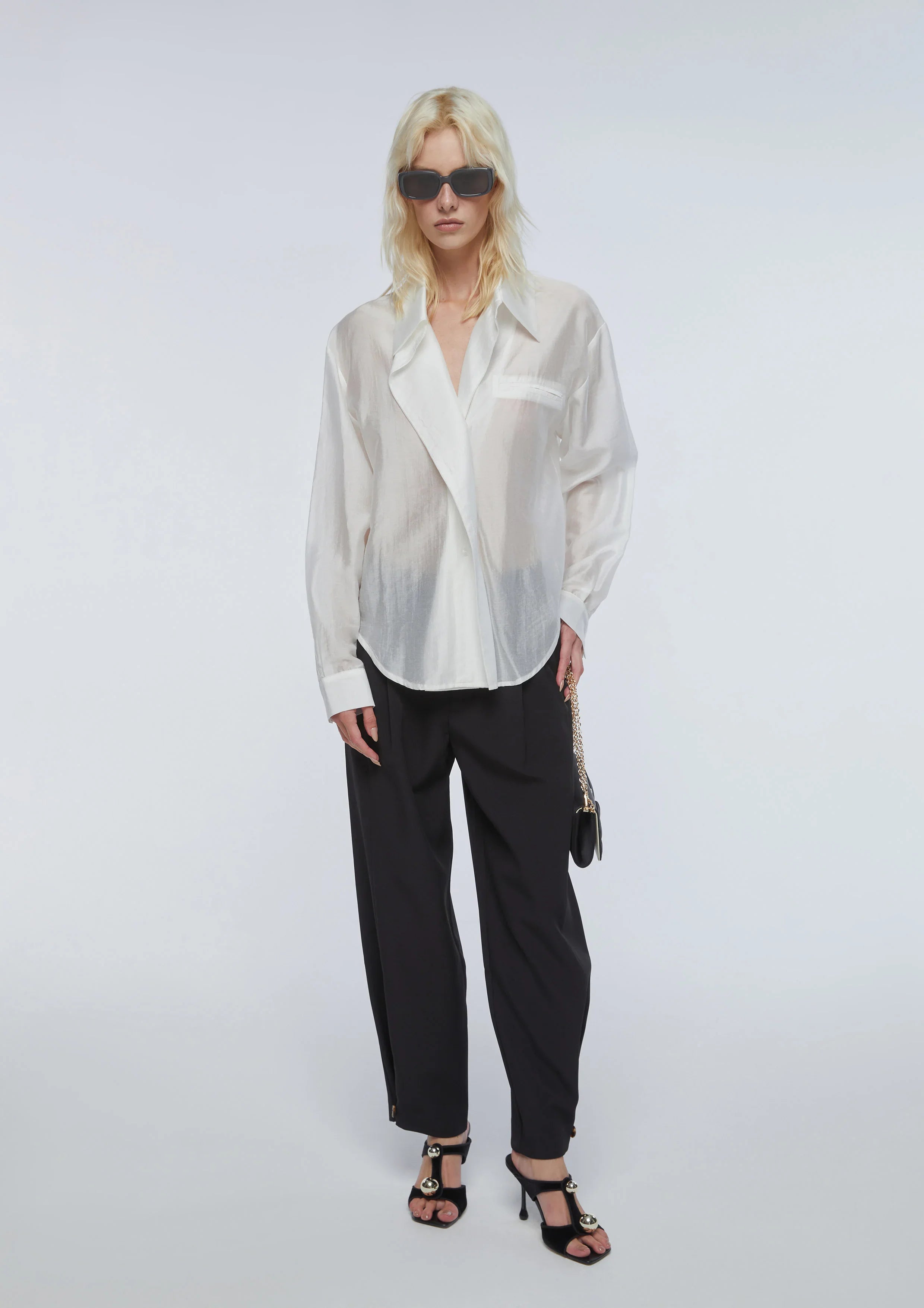 Sheer Long Sleeve Shirt