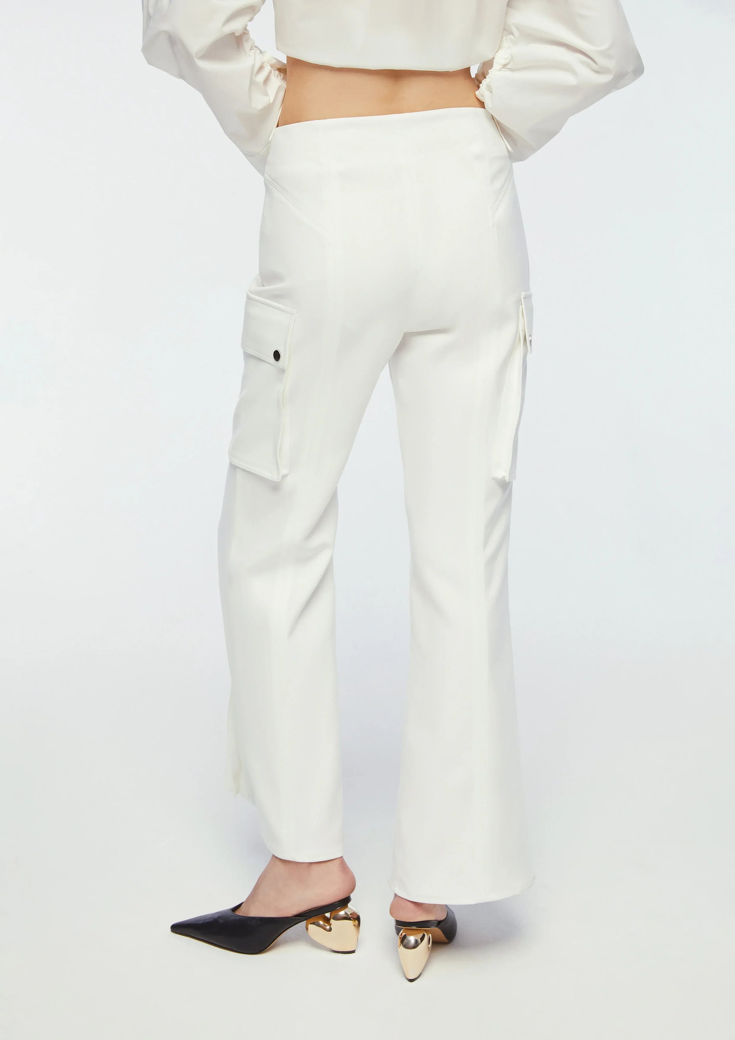 Pleated Trim Long Pants