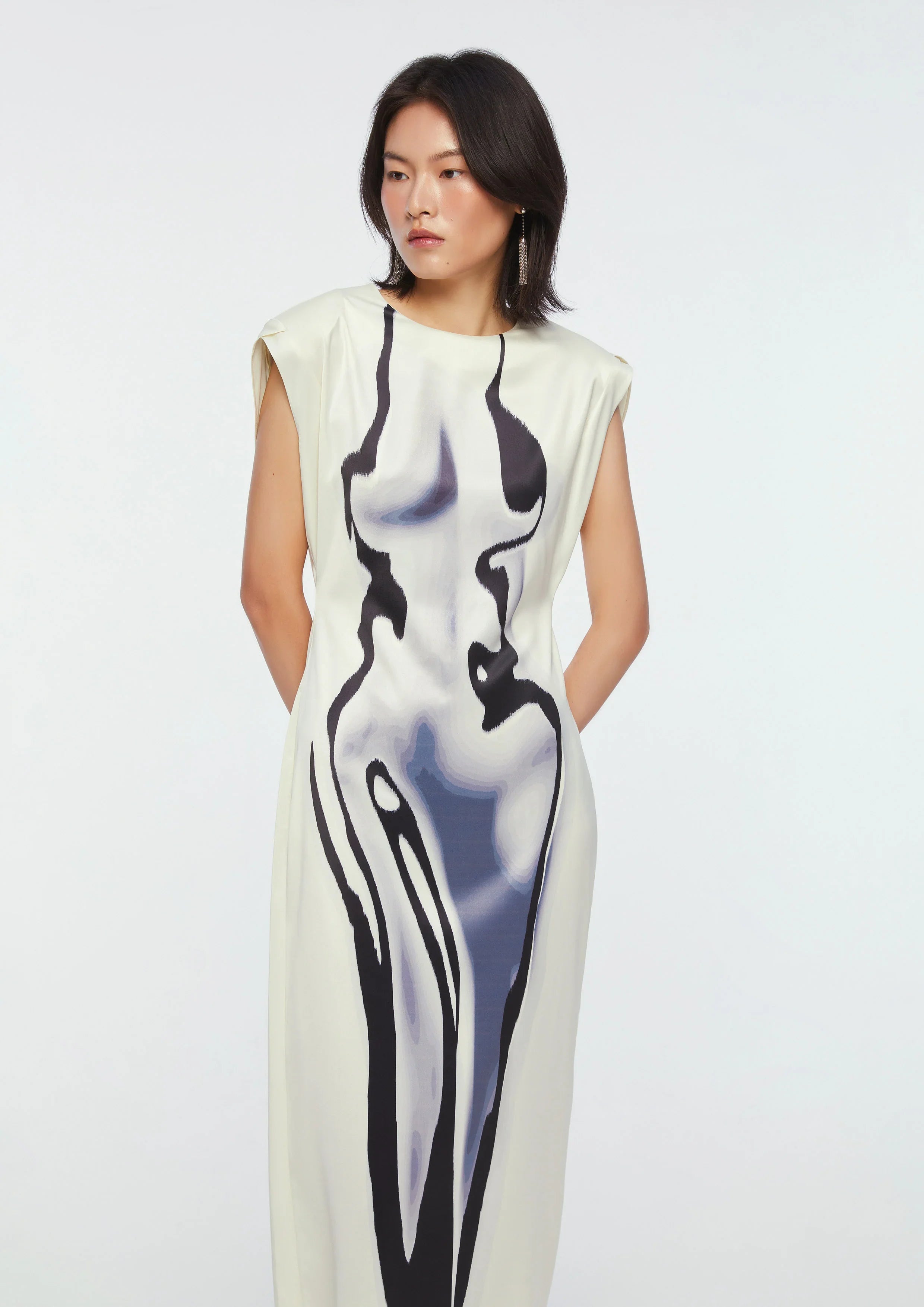 Abstract Print Midi Dress - Studiofour