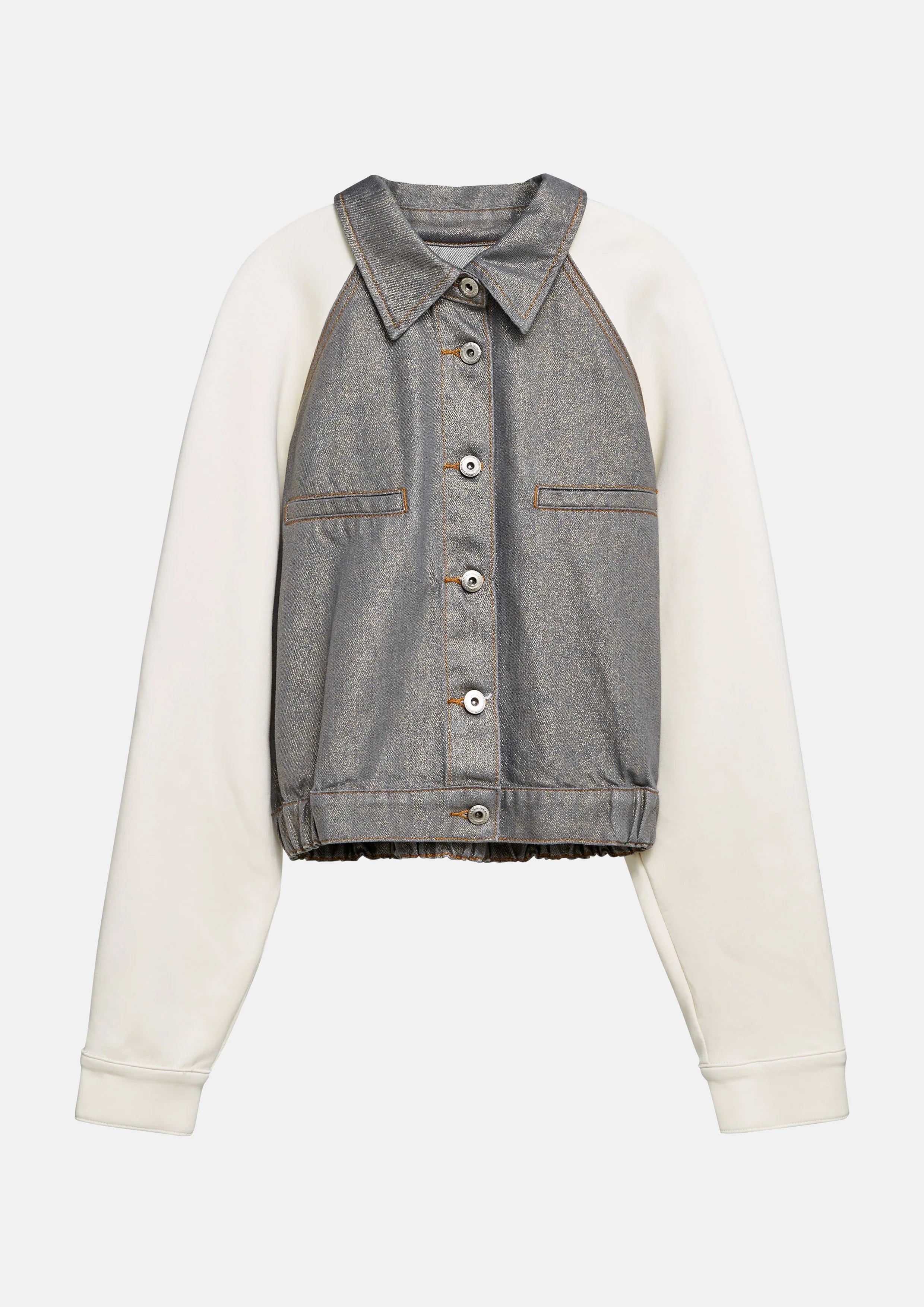 Contrast Stitching Long Sleeve Jacket