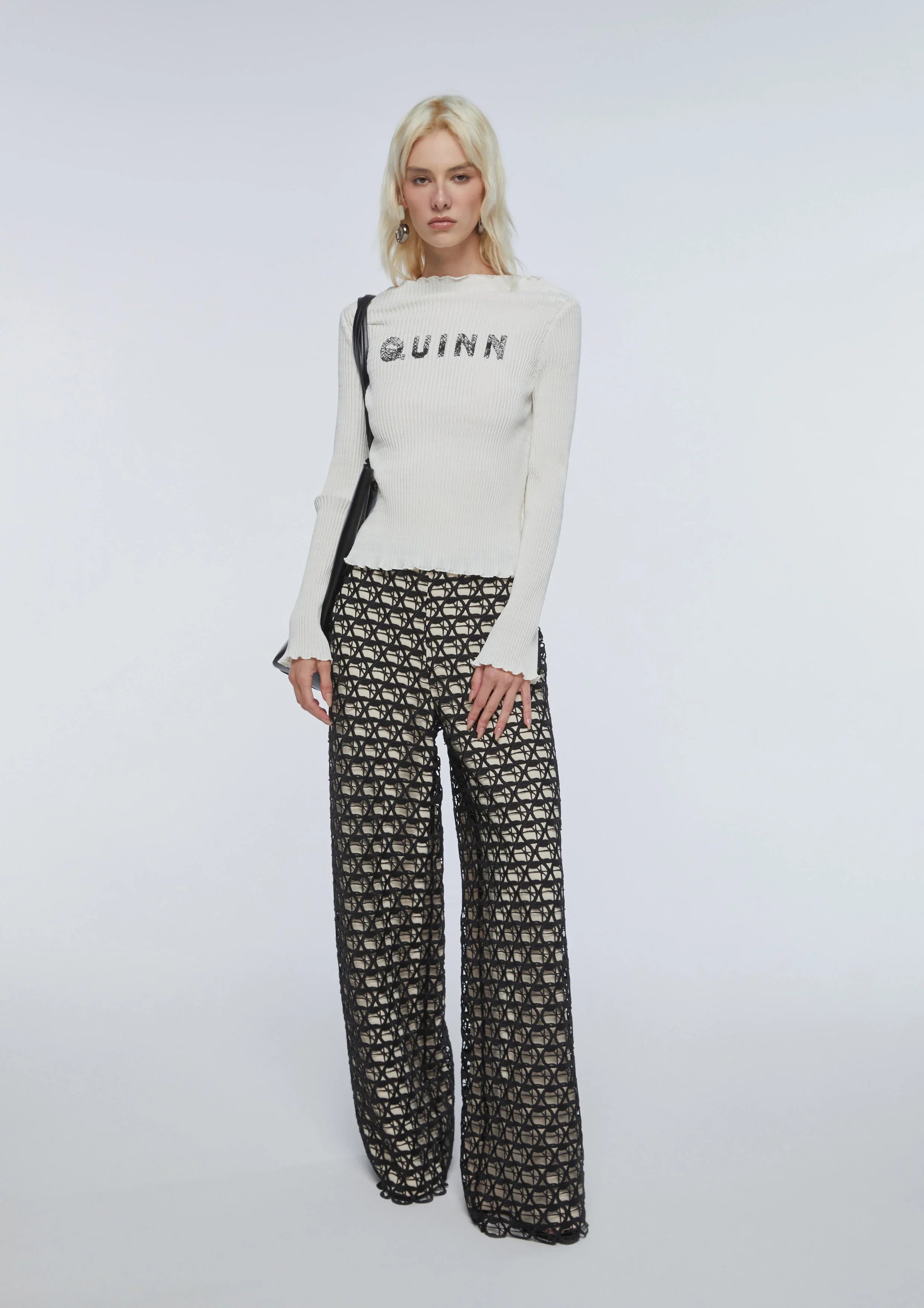 Frill Collar Long Sleeve Top