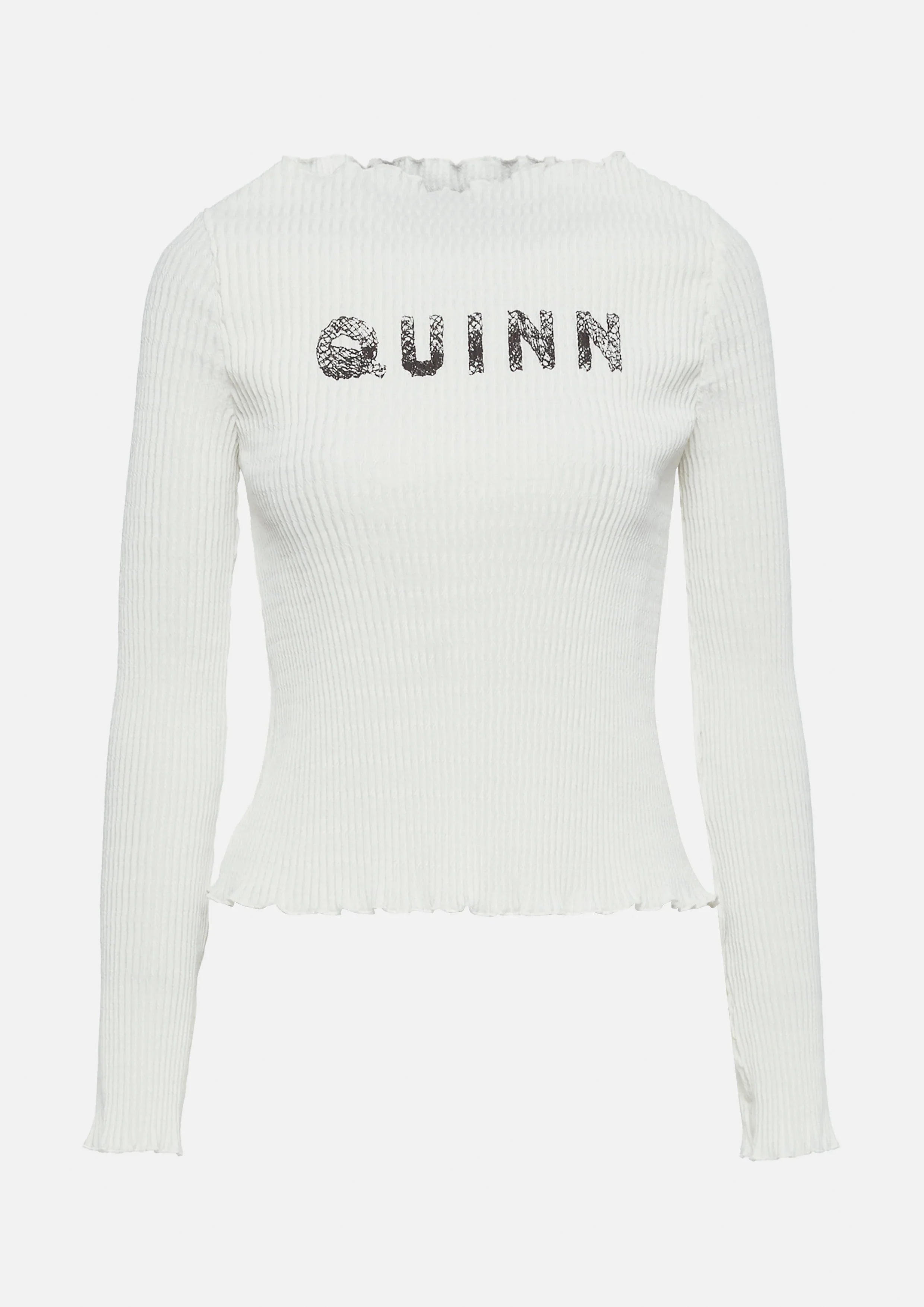 Frill Collar Long Sleeve Top