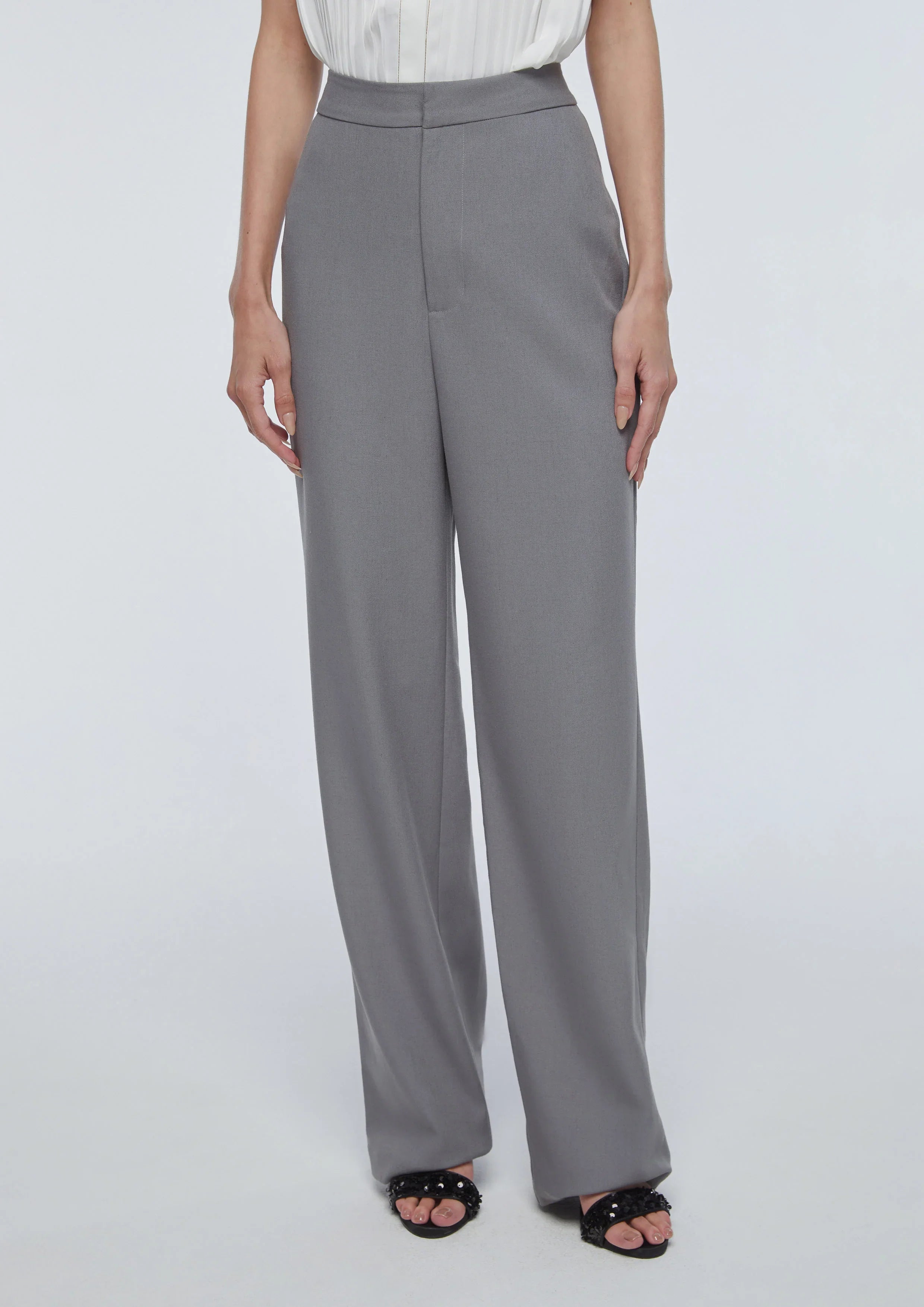 High-Waisted Tailored Trousers