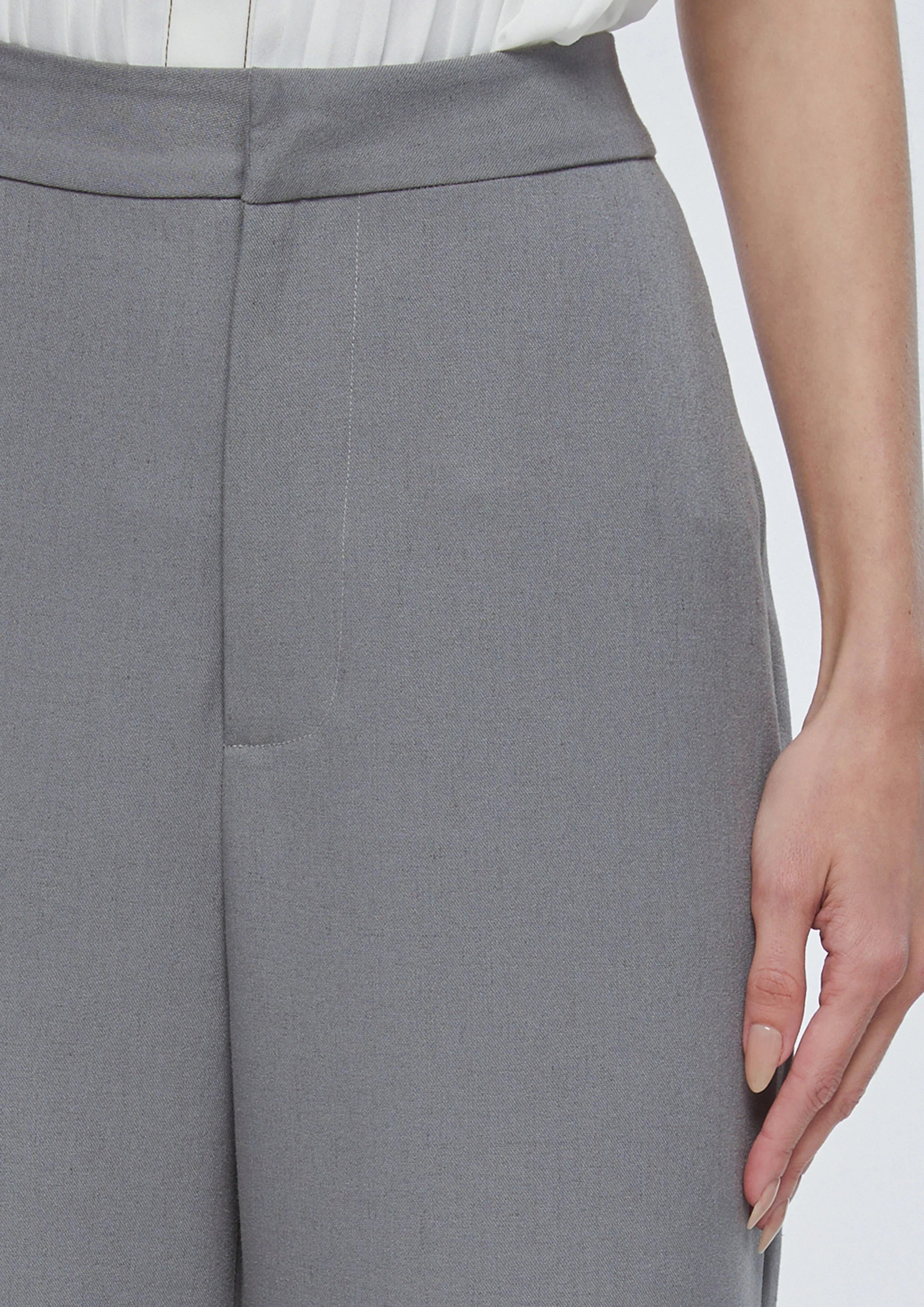 High-Waisted Tailored Trousers