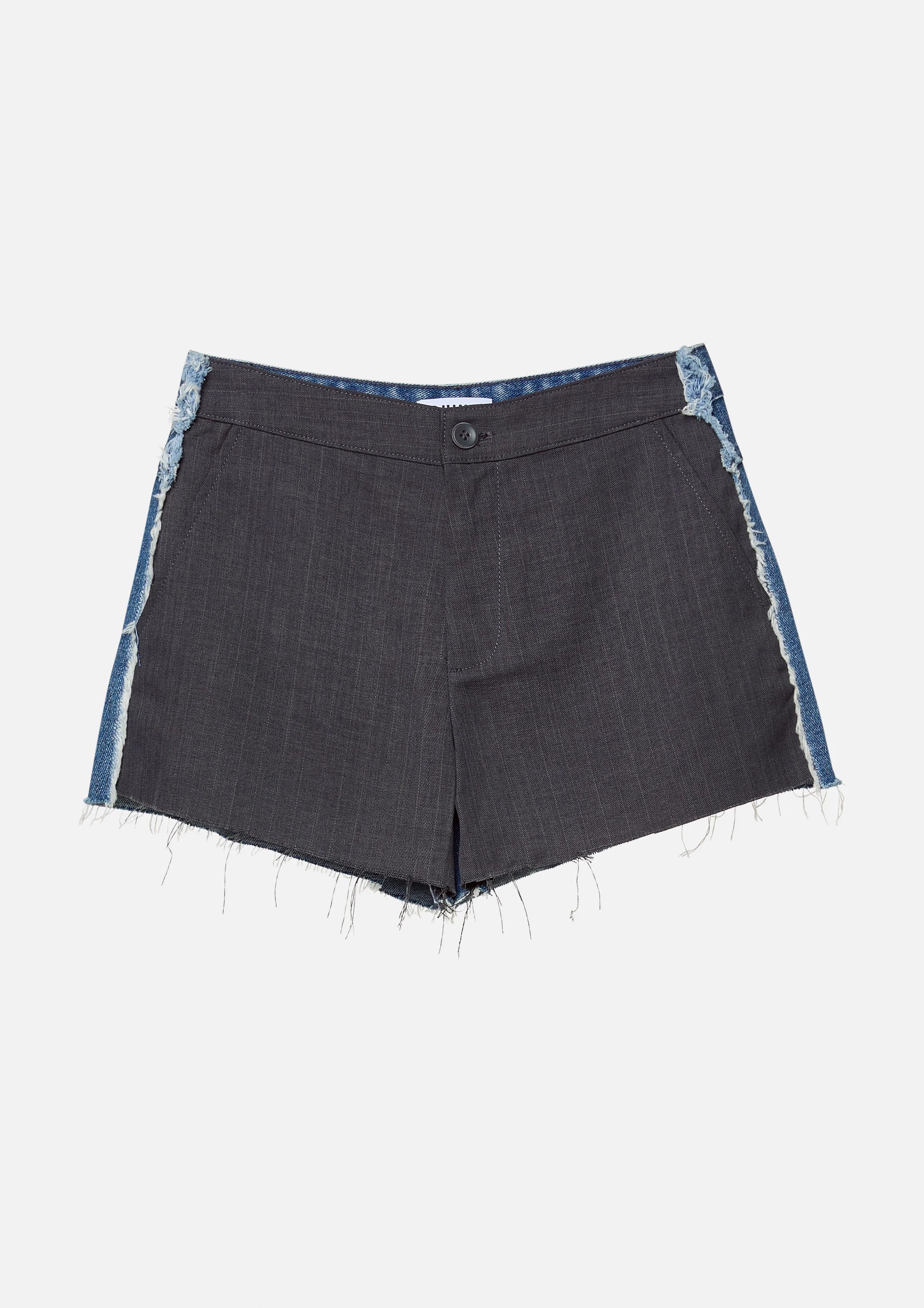 Shorts With Denim Panel