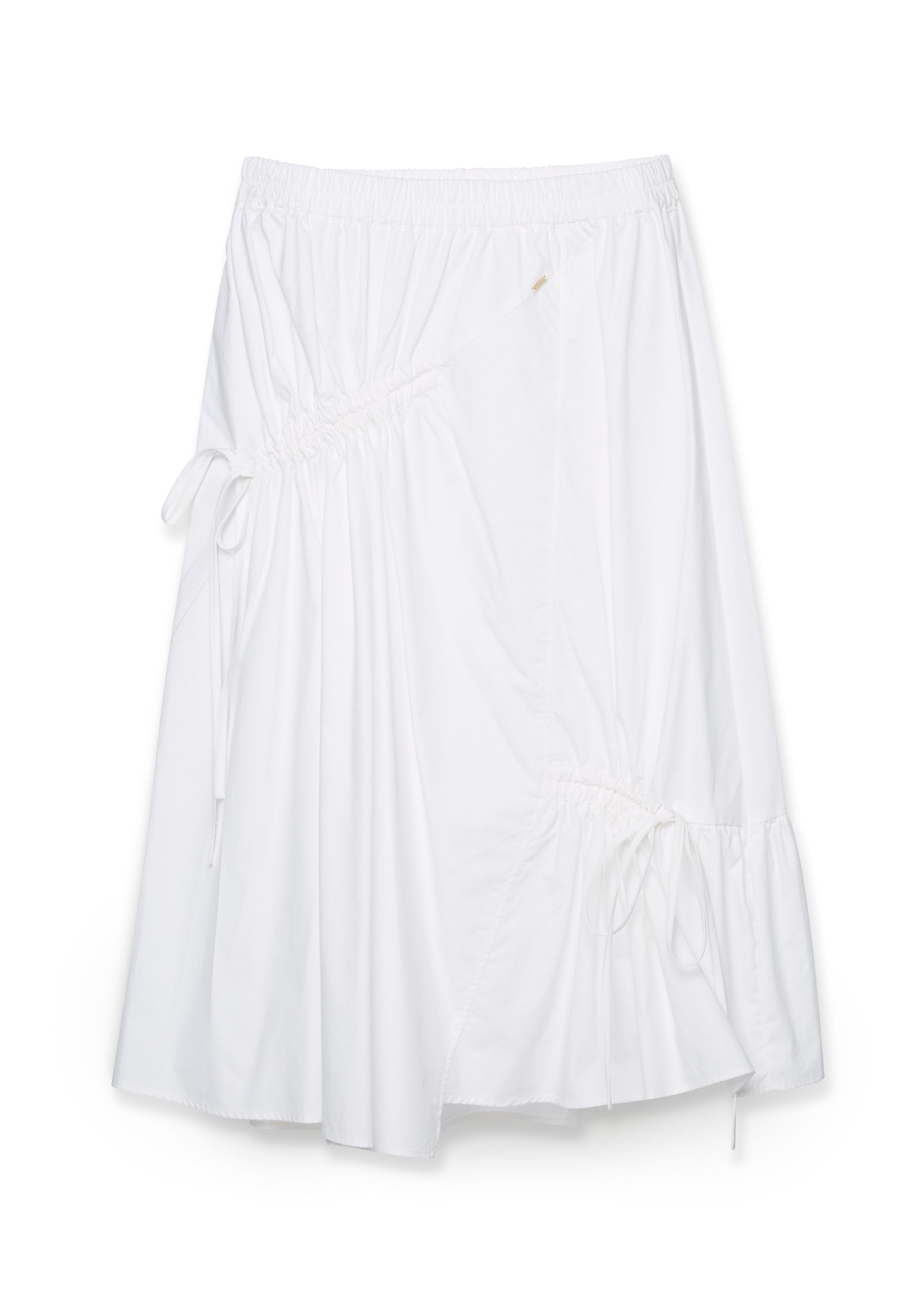 Drawstring Trim Midi Skirt