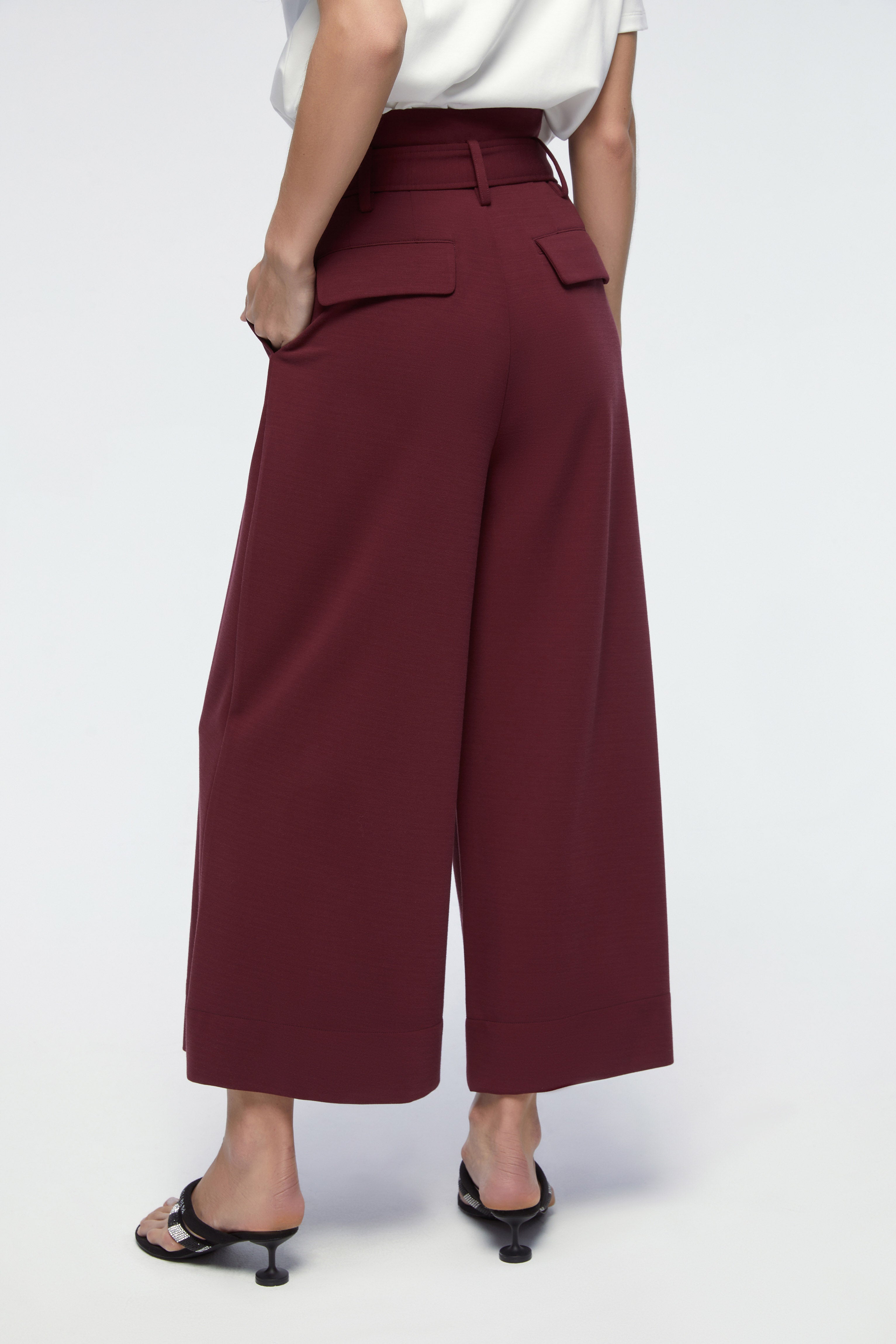 High Waist Pants With Buckle