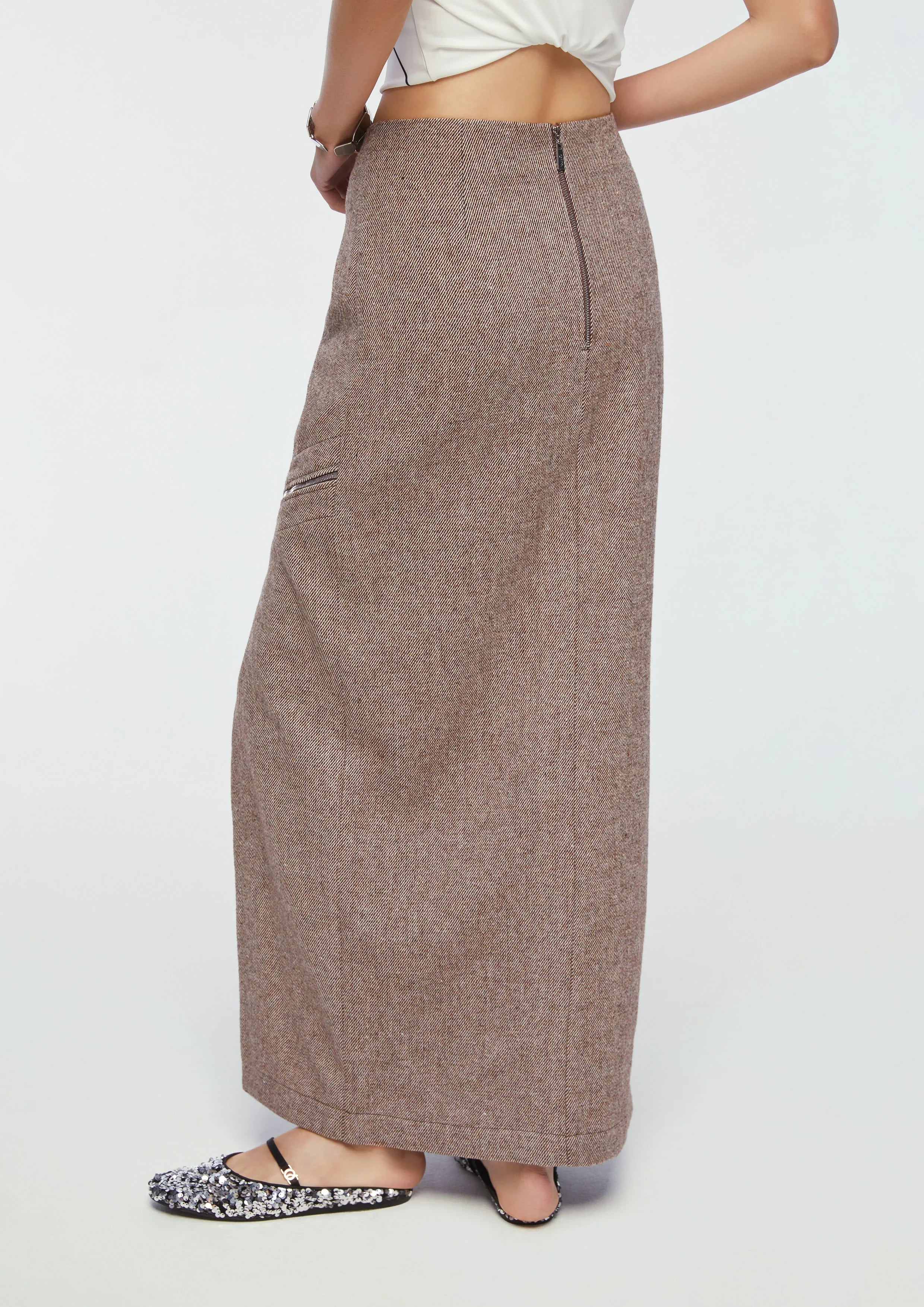 Long Skirt With Side Zip