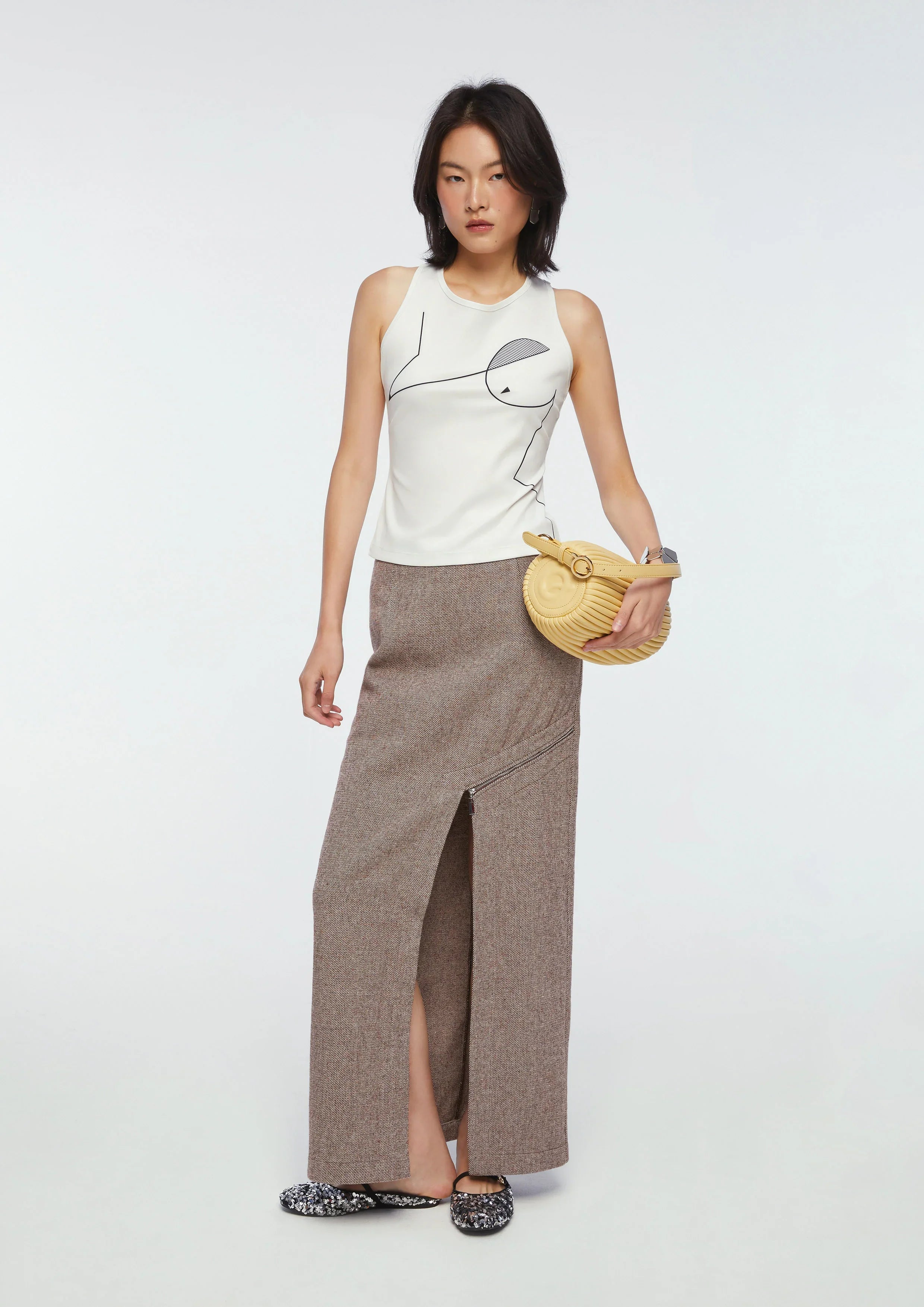 Long Skirt With Side Zip