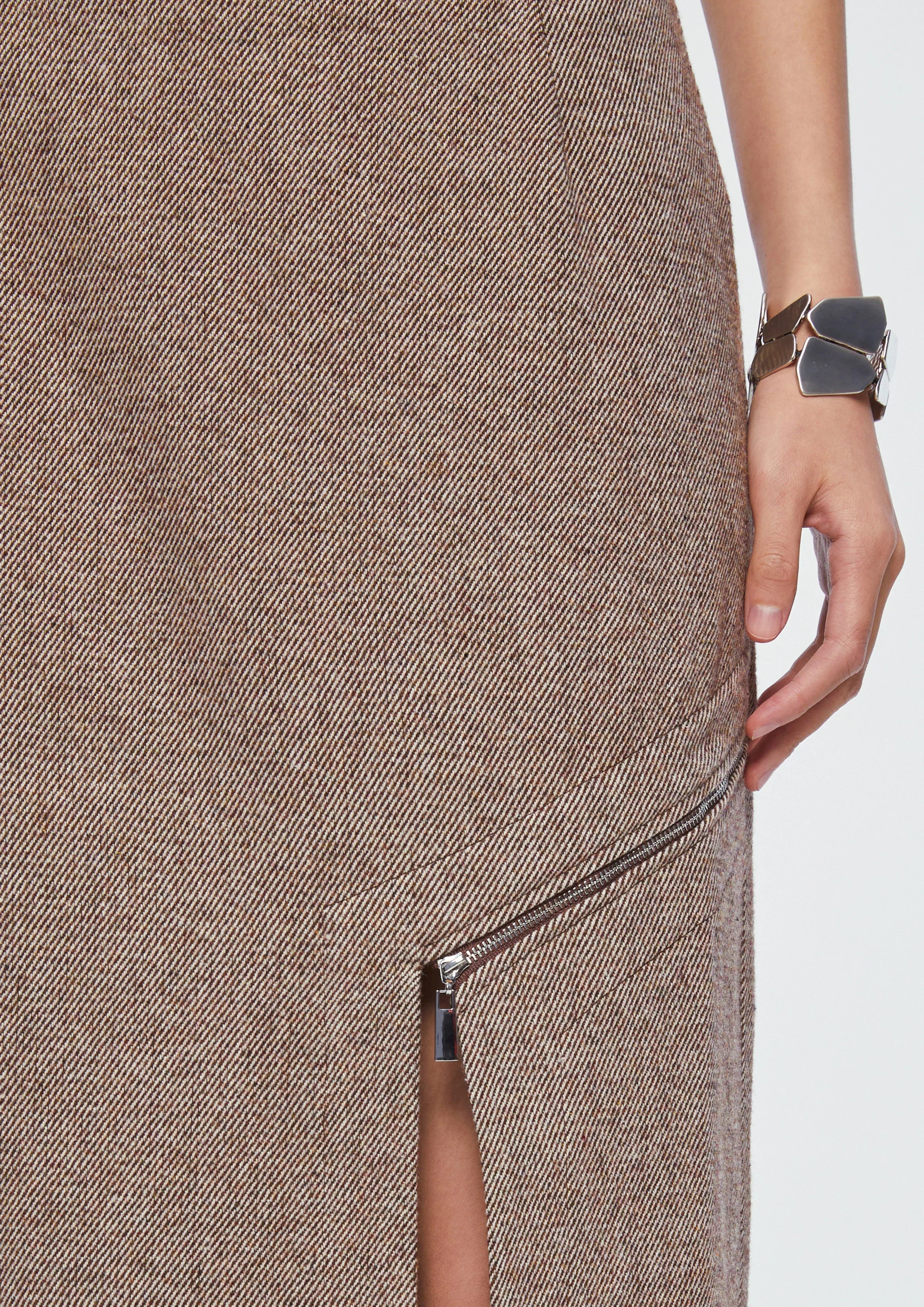 Long Skirt With Side Zip