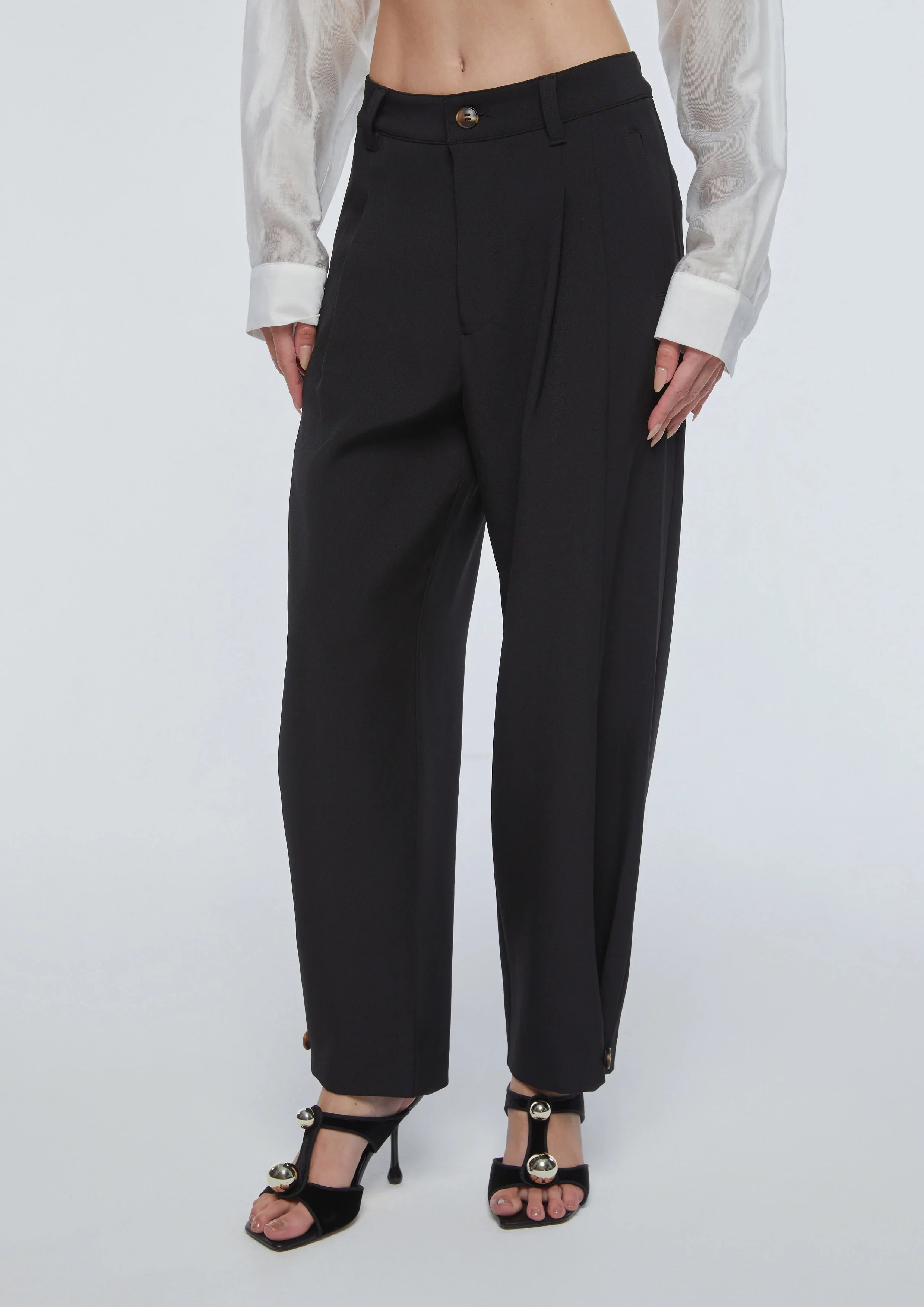 Pleated Wide Leg Pants