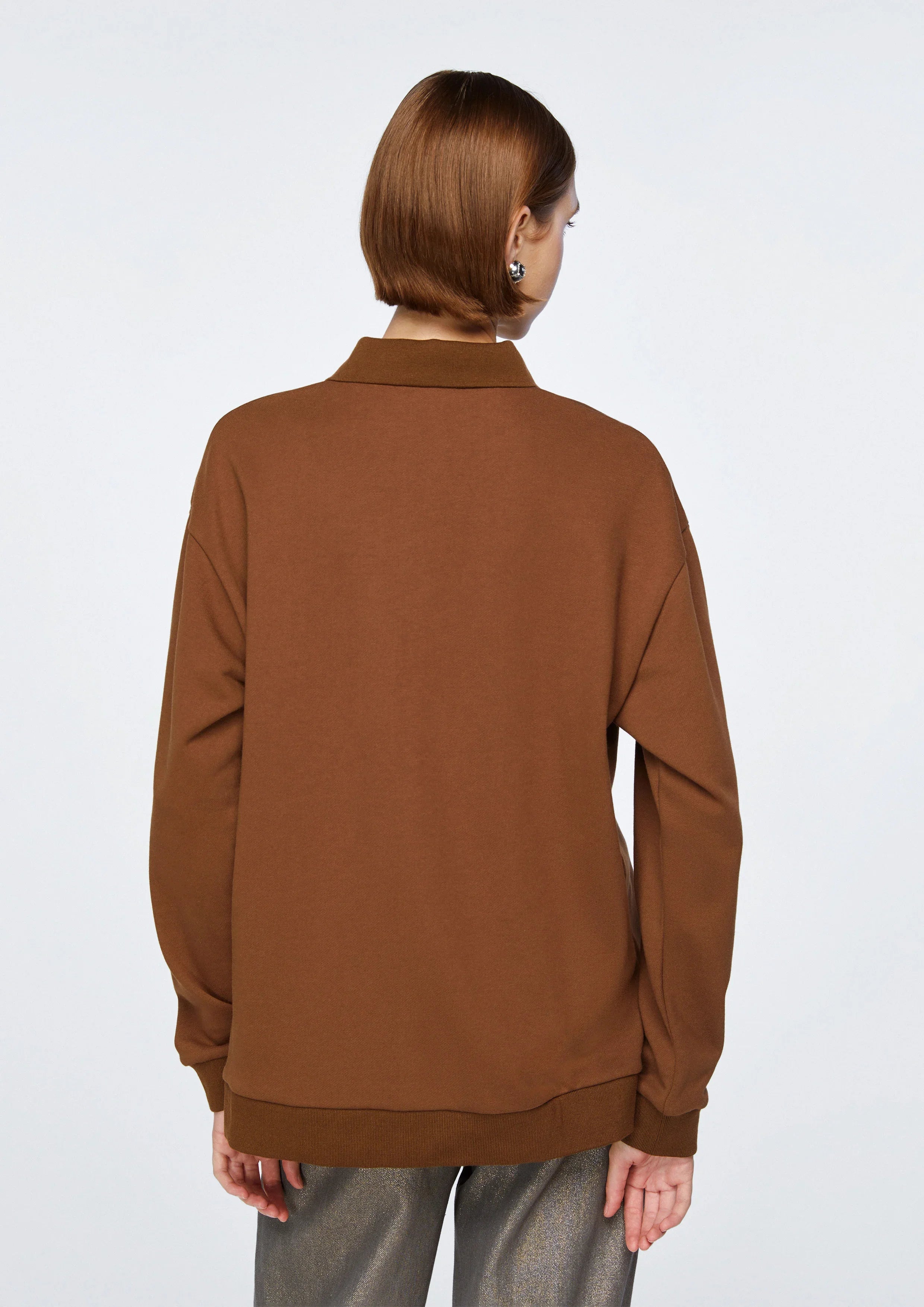 Knitted Long Sleeve Polo T-Shirt
