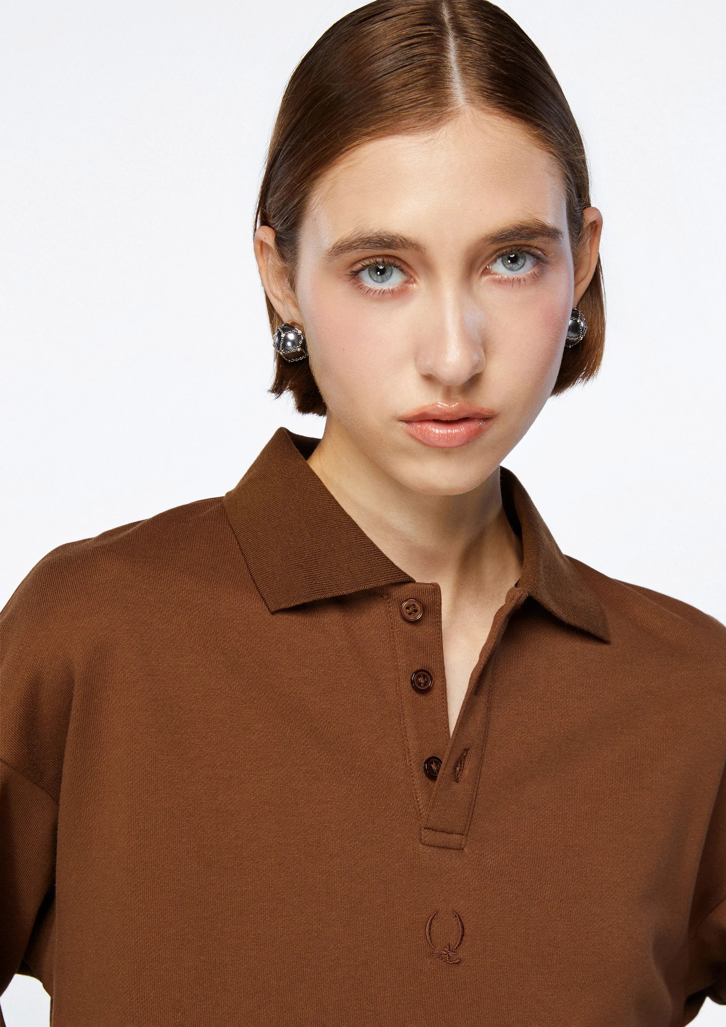 Knitted Long Sleeve Polo T-Shirt