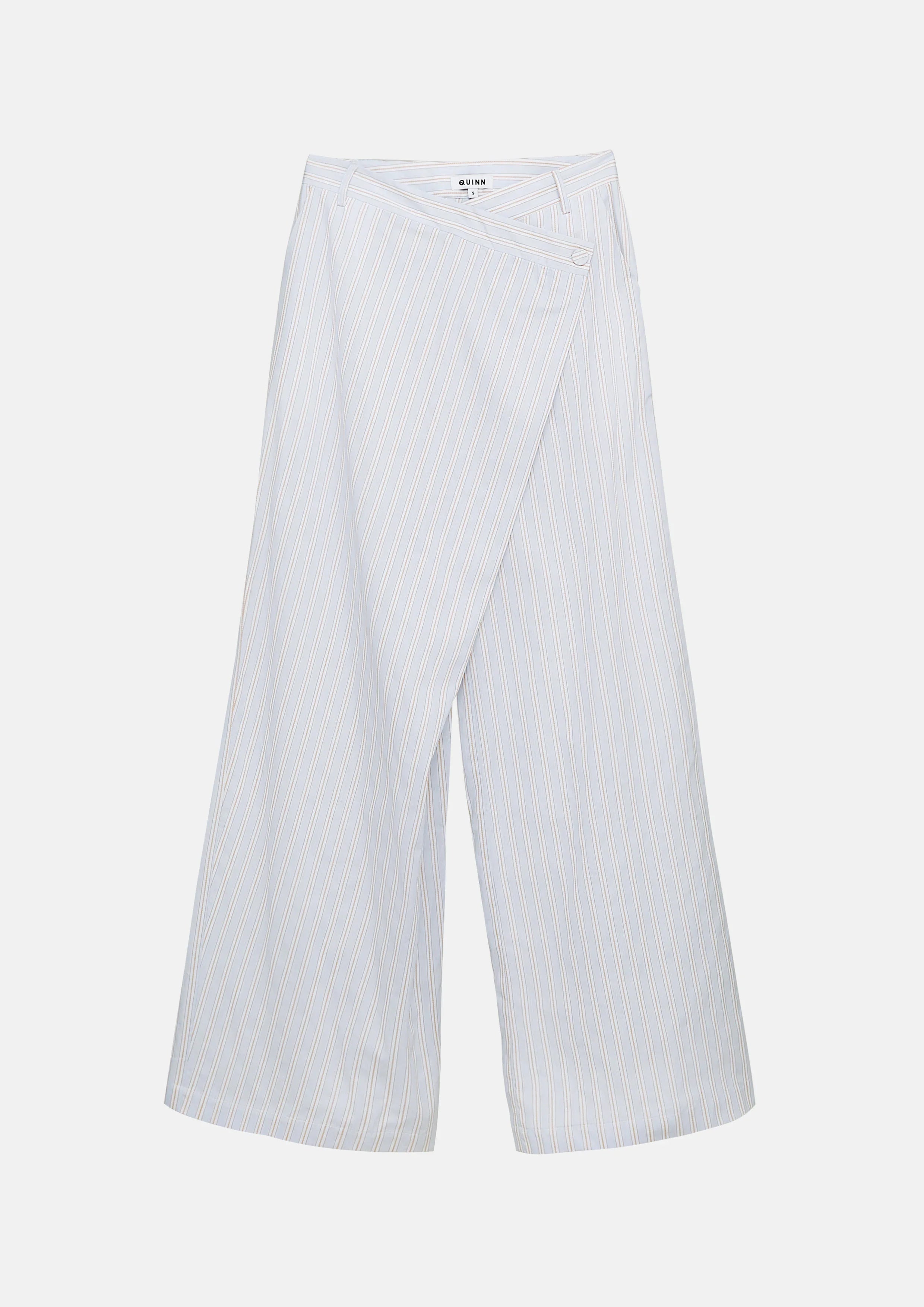 Asymmetric Draped Striped Pants - Studiofour
