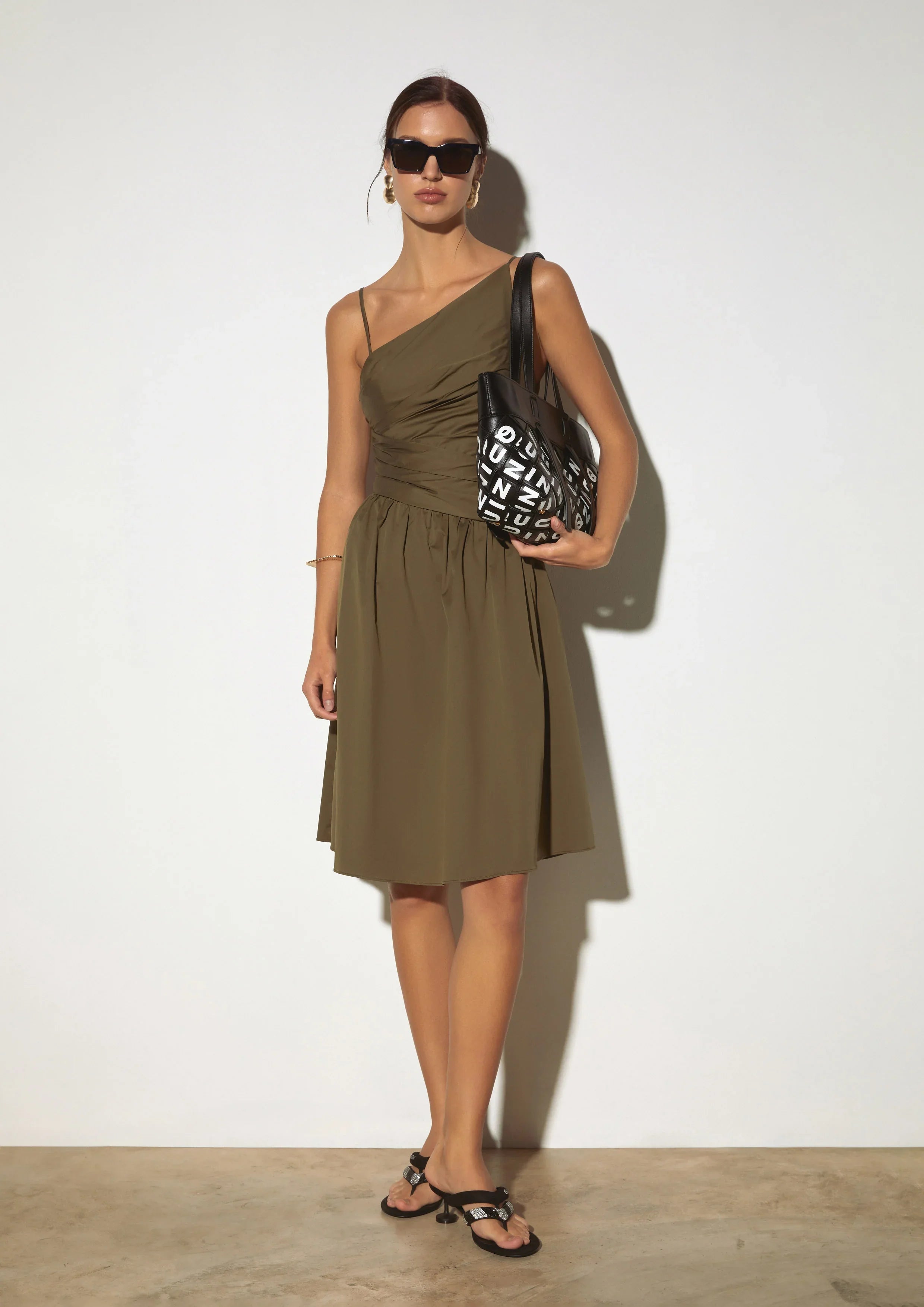 One-Shoulder Ruched Dress