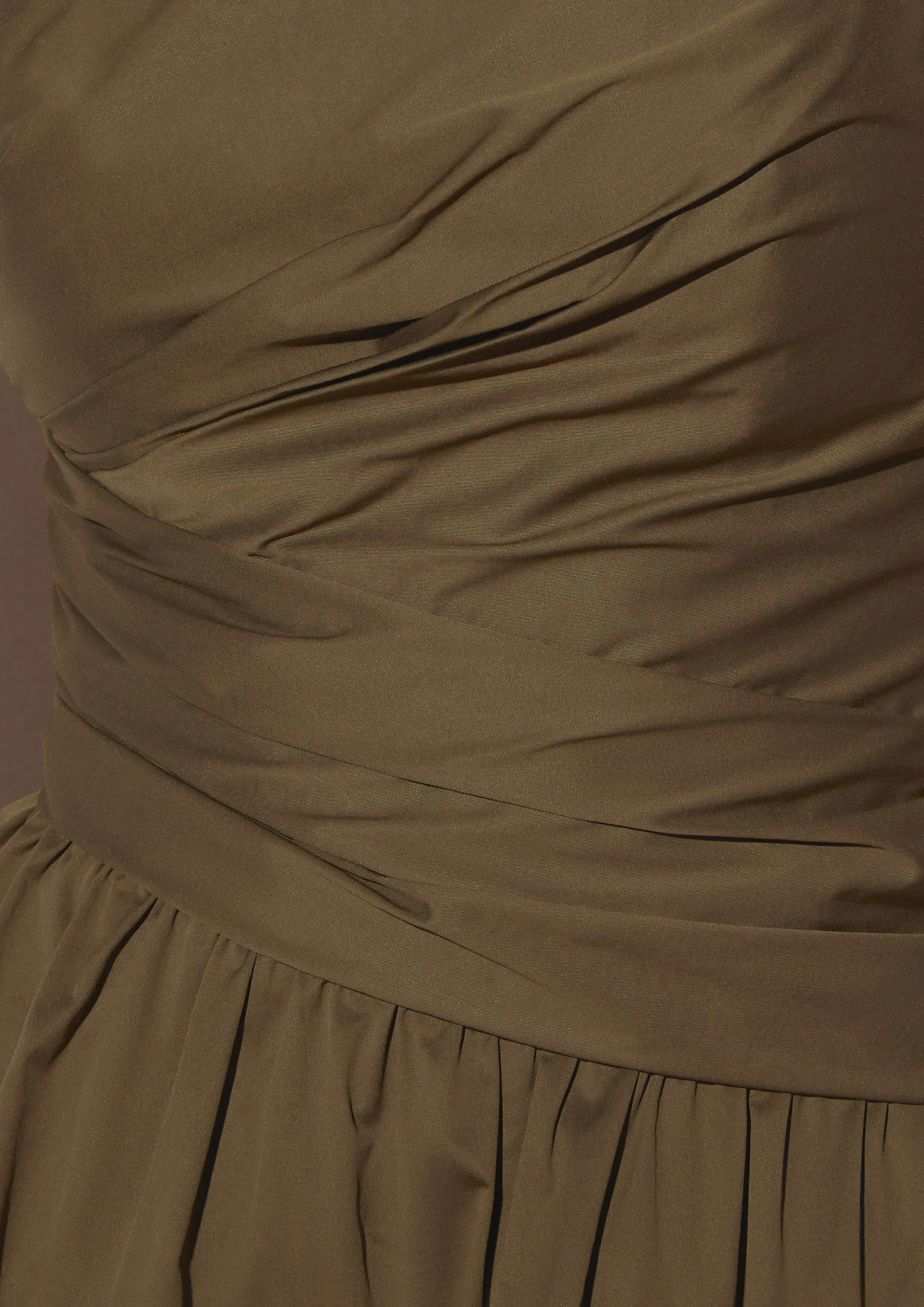 One-Shoulder Ruched Dress