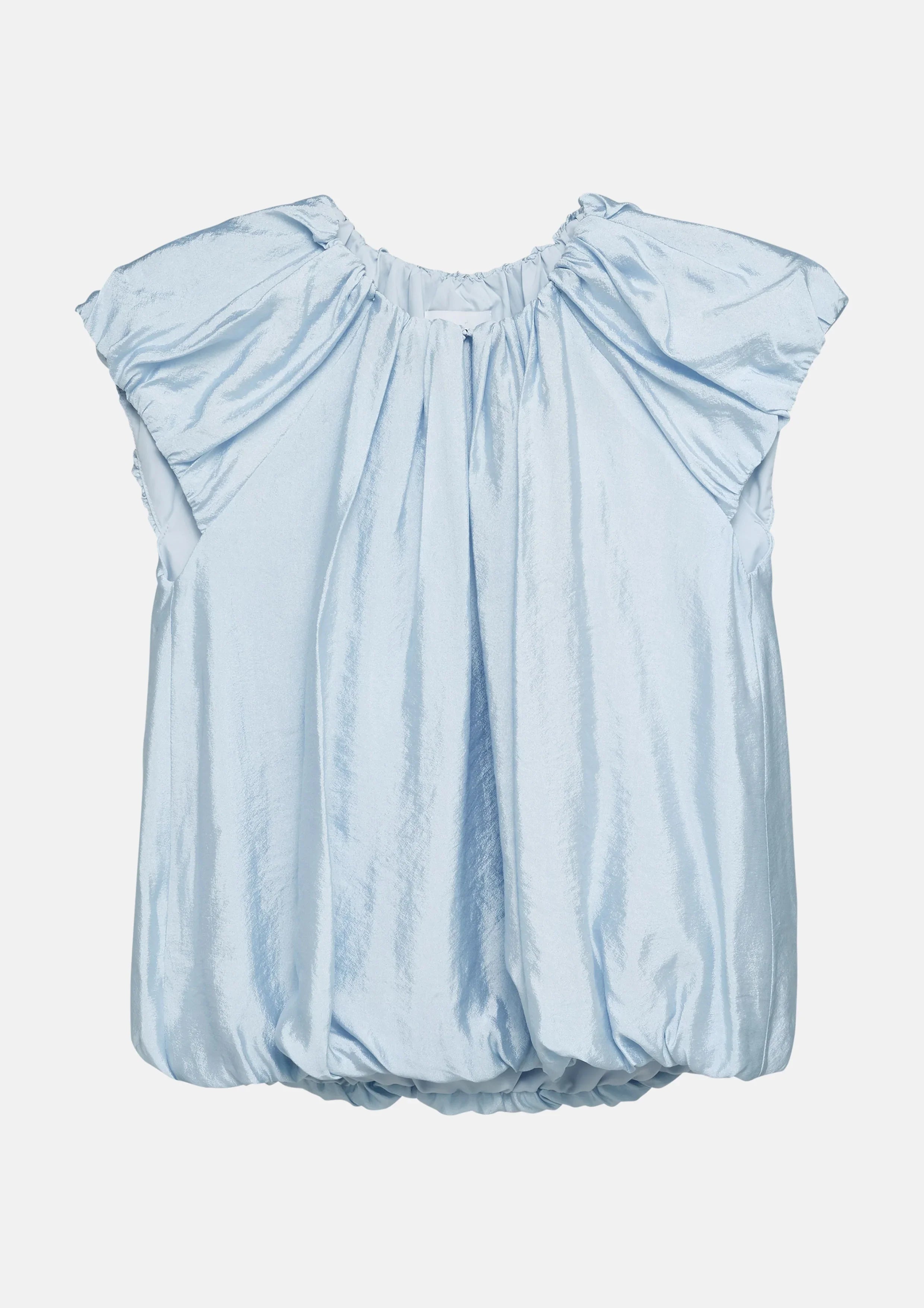 เสื้อแขนสั้น แต่งจับจีบ