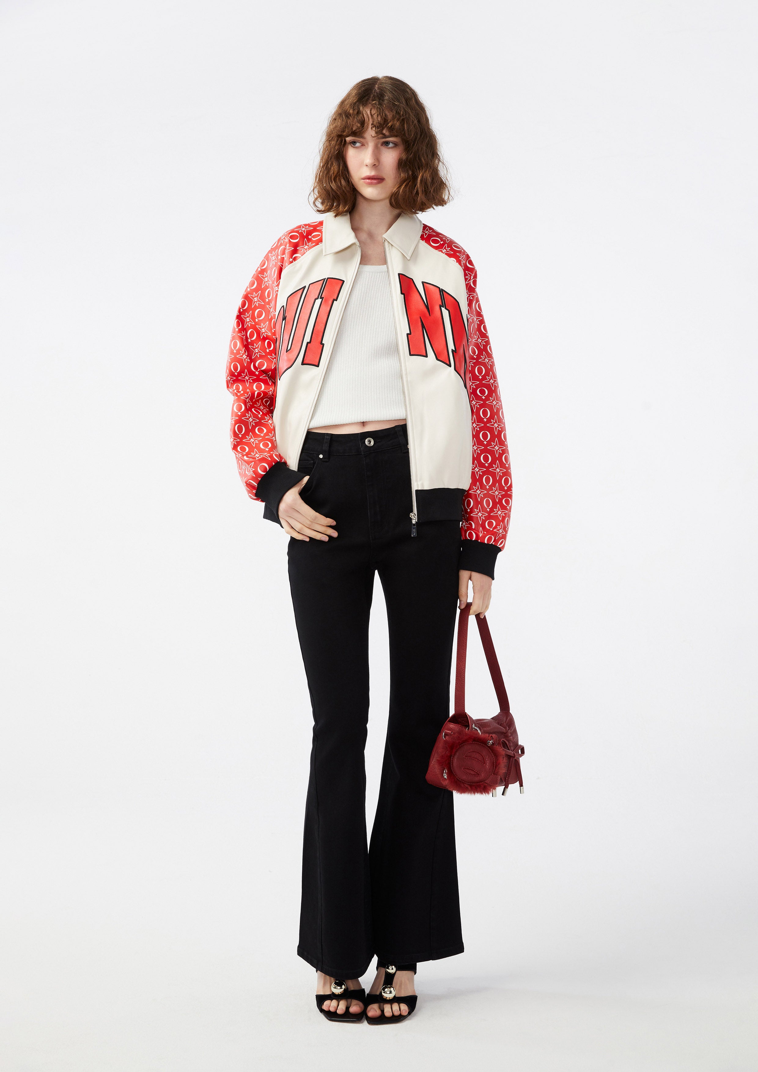 กางเกงเดนิมขาระบาย