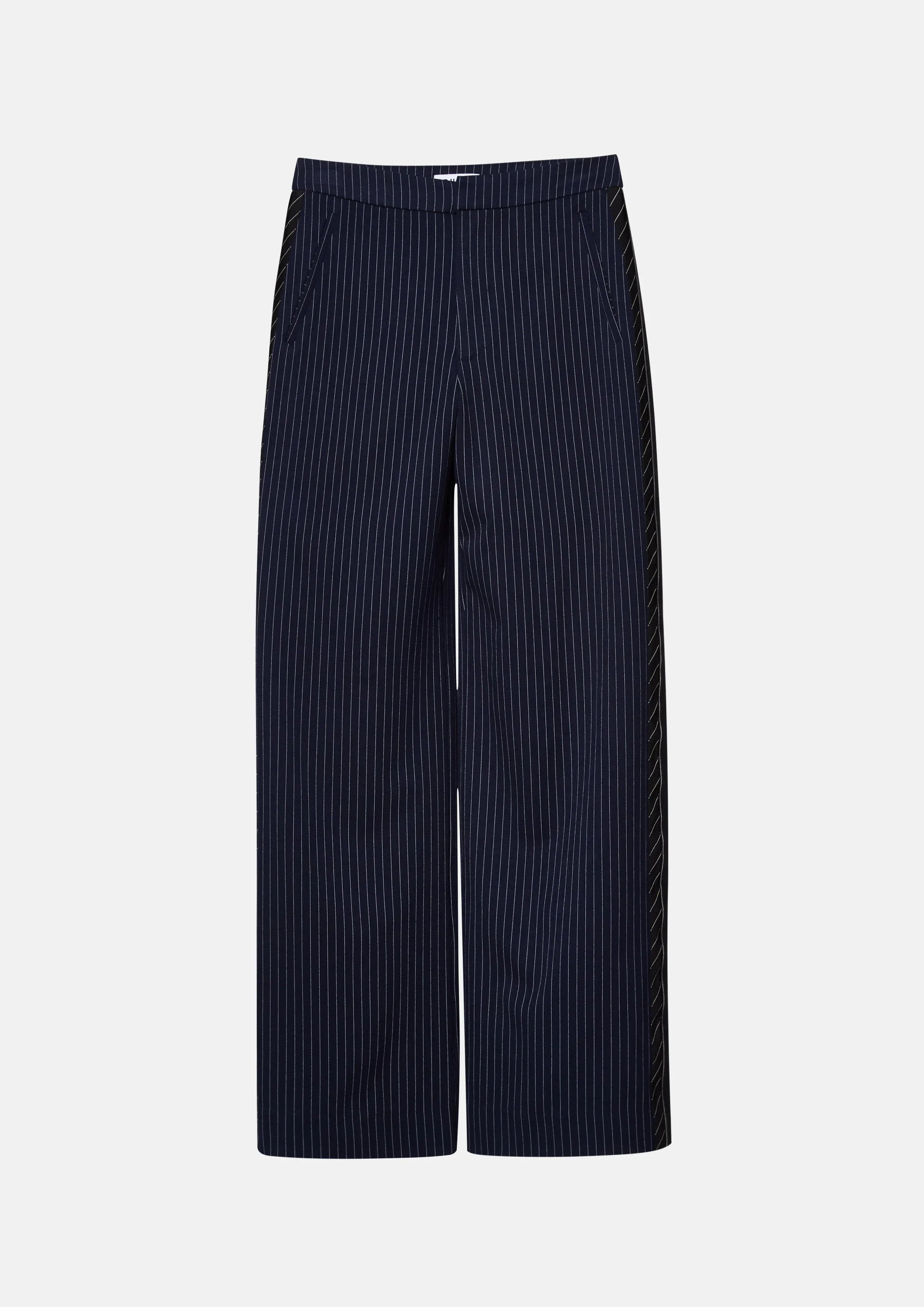 Pinstripe High Waist Pants
