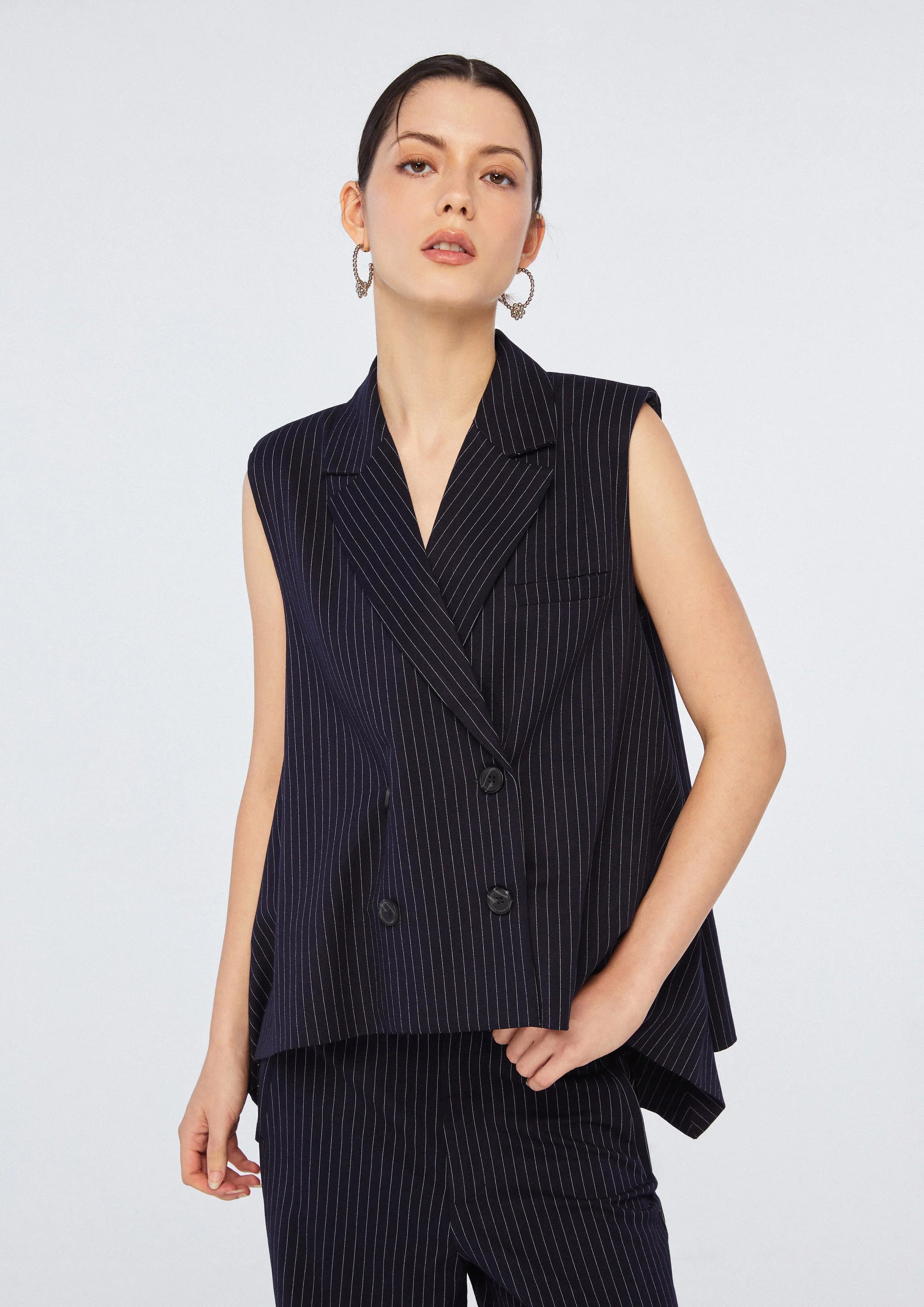 Pinstripe Double Breasted Jacket