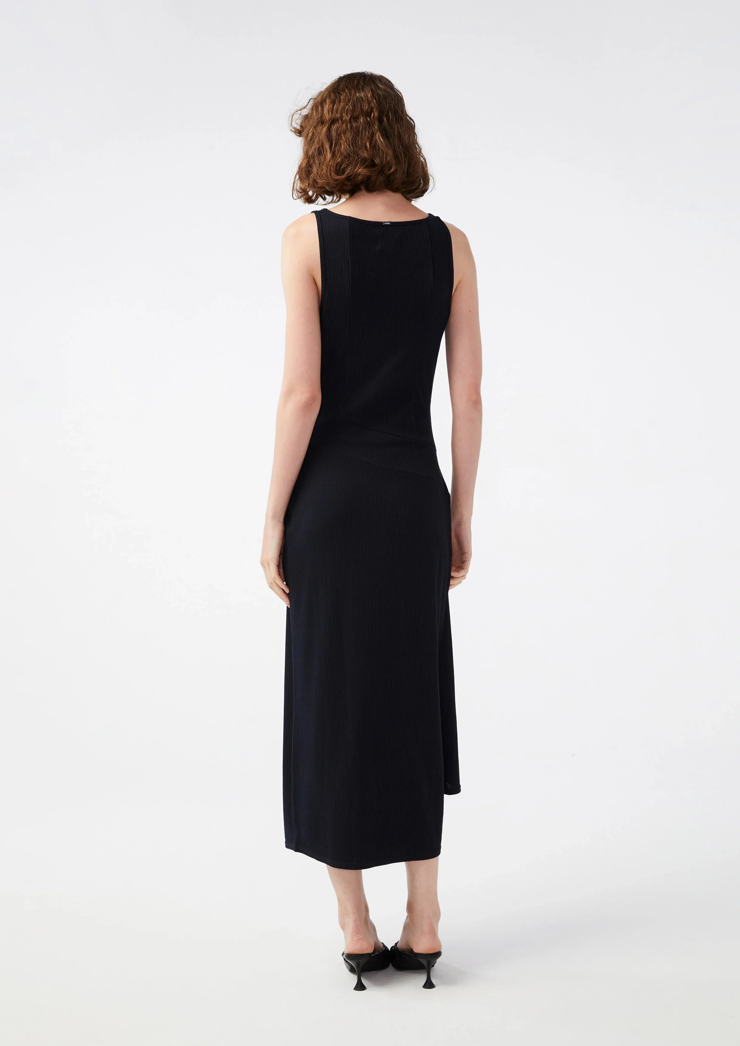 Sleeveless Dress With Logo Patch