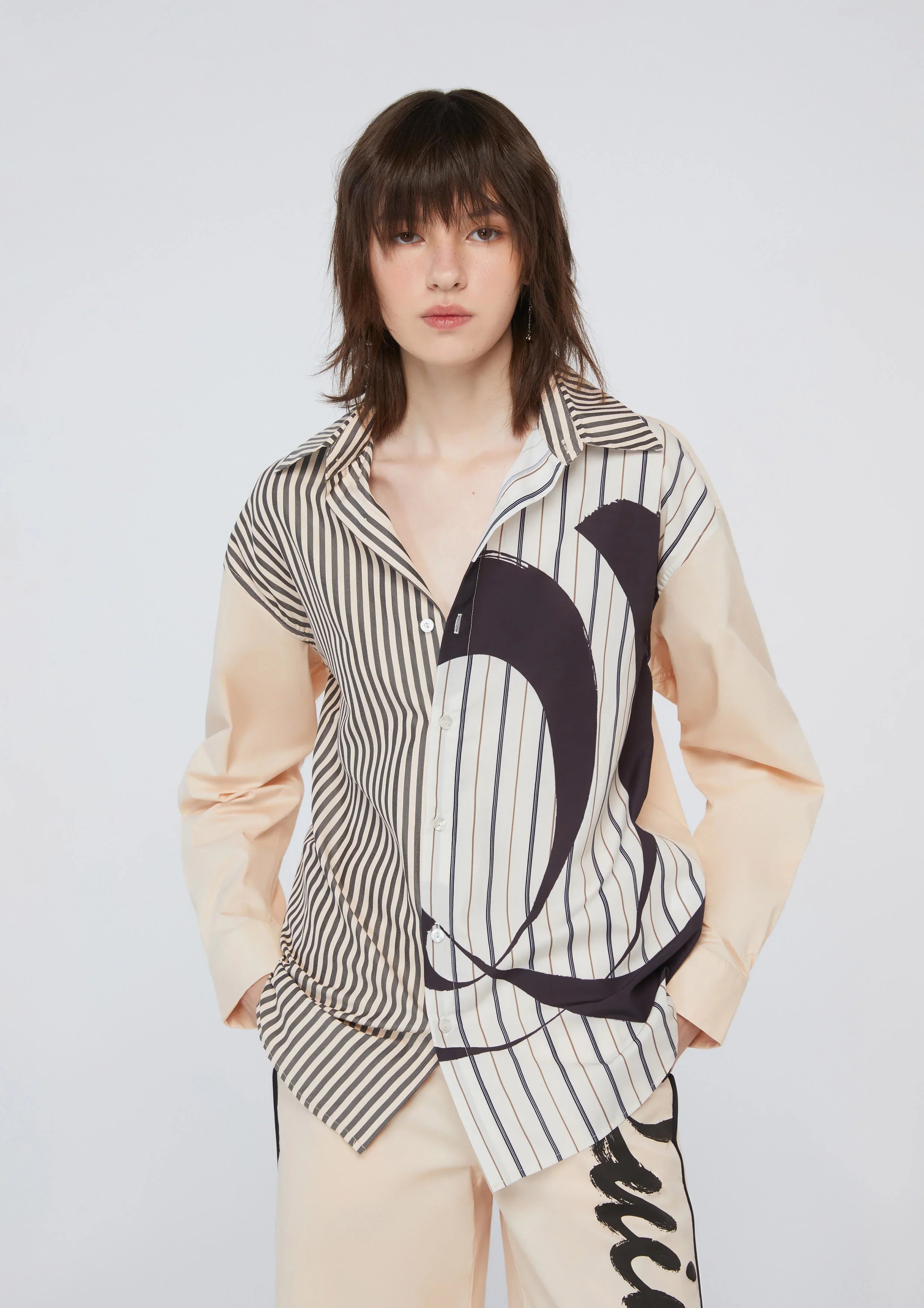 Abstract Print Long Sleeve Shirt