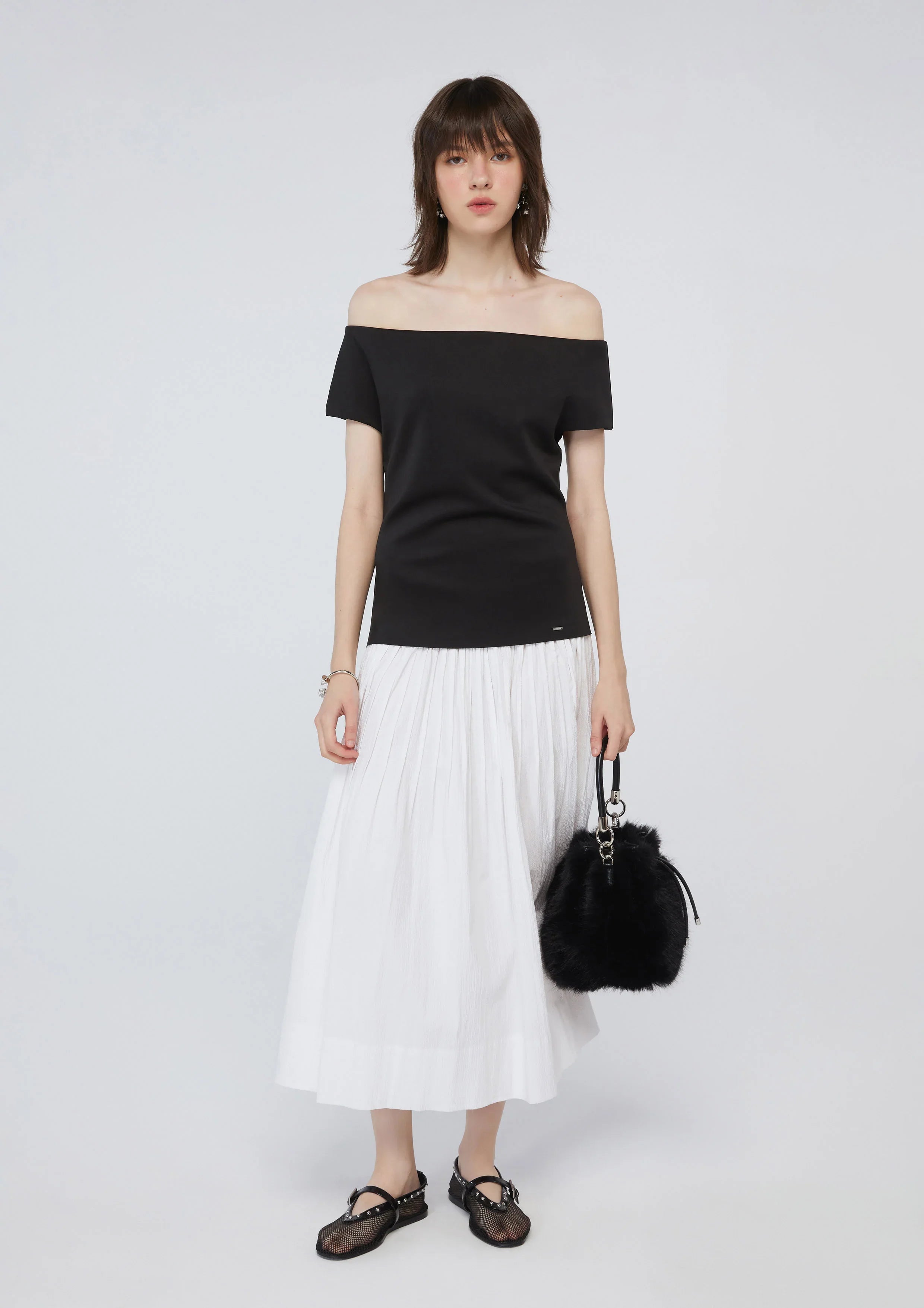 Layered Flare Skirt Dress