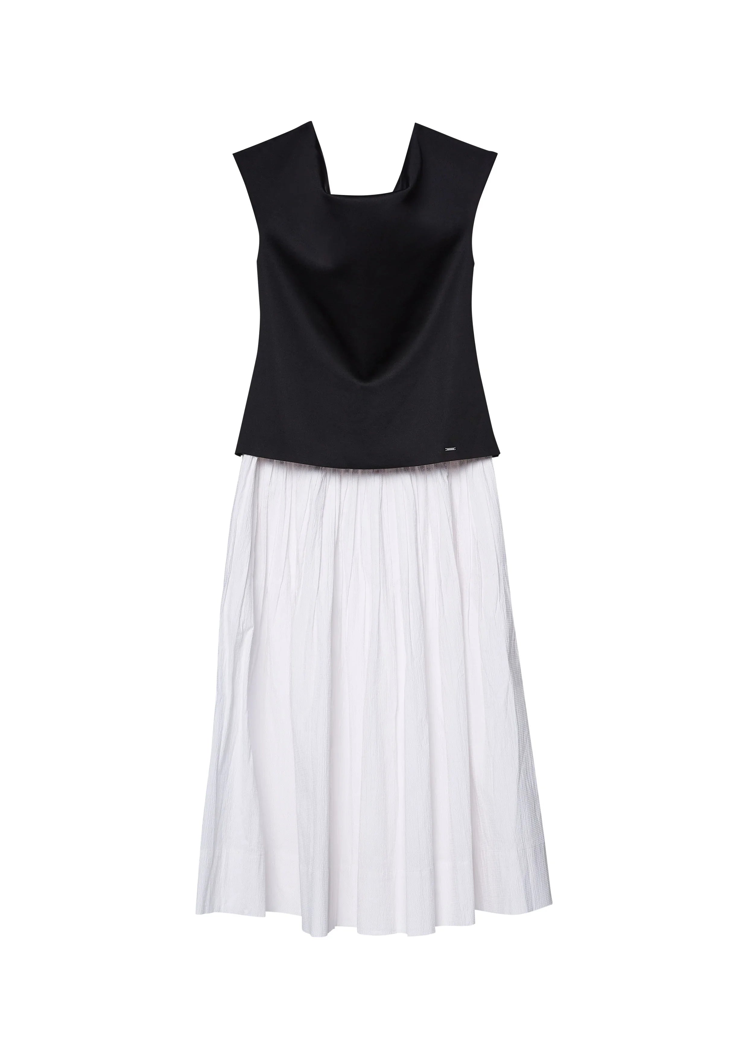 Layered Flare Skirt Dress