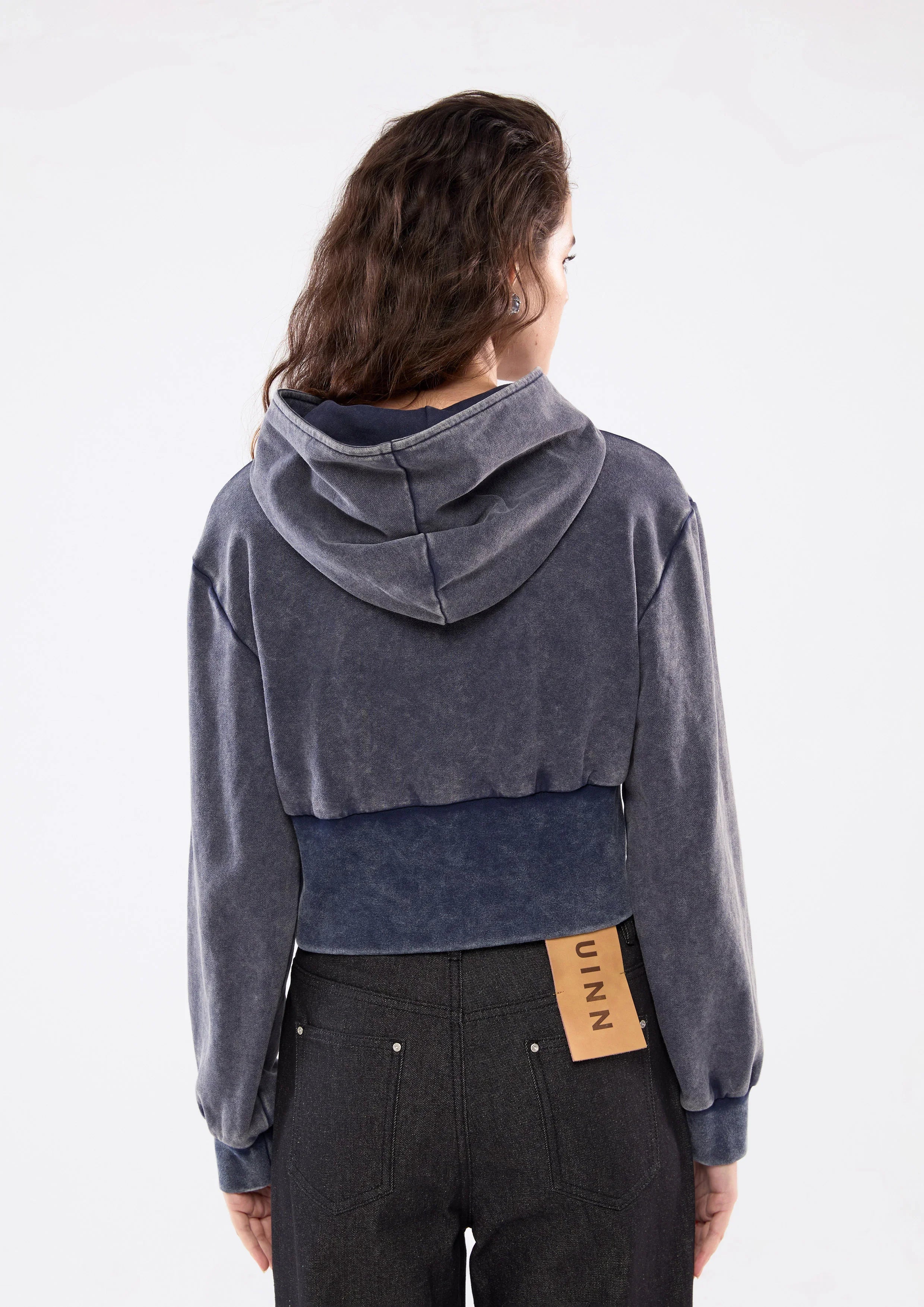 Logo Patch Crop Hoodie
