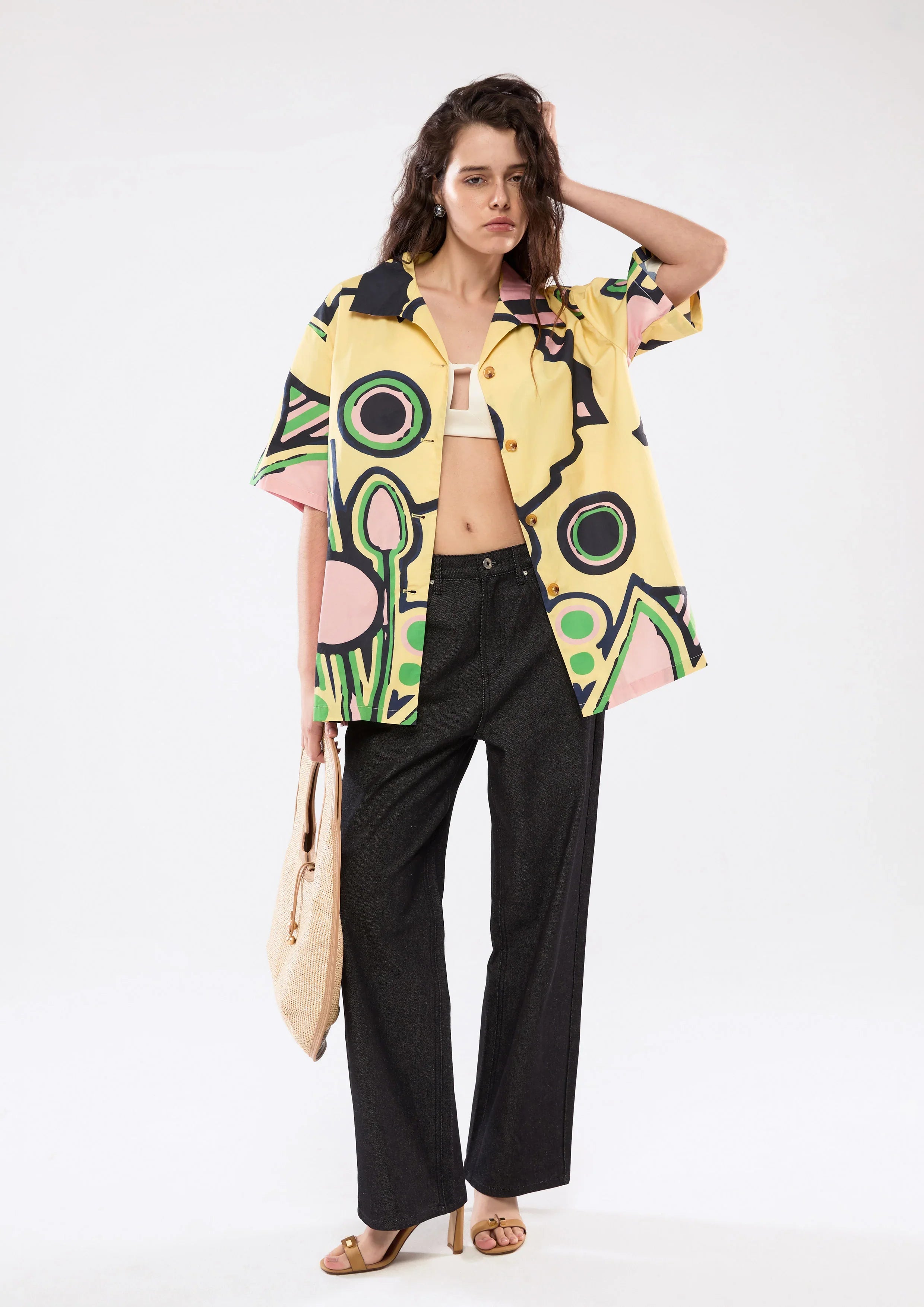 Print Oversized Shirt
