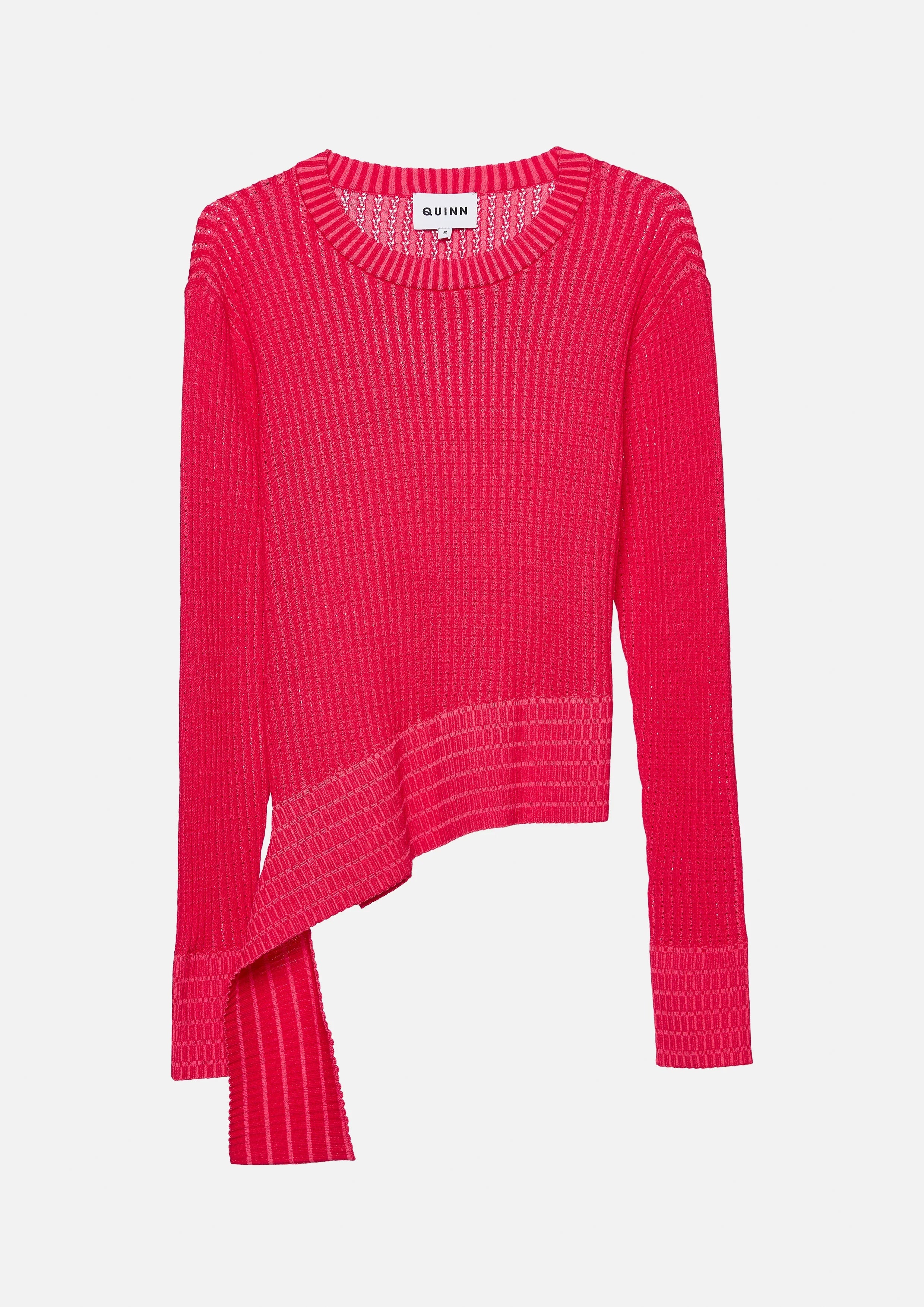 Knitted Asymmetric Long Sleeve Top