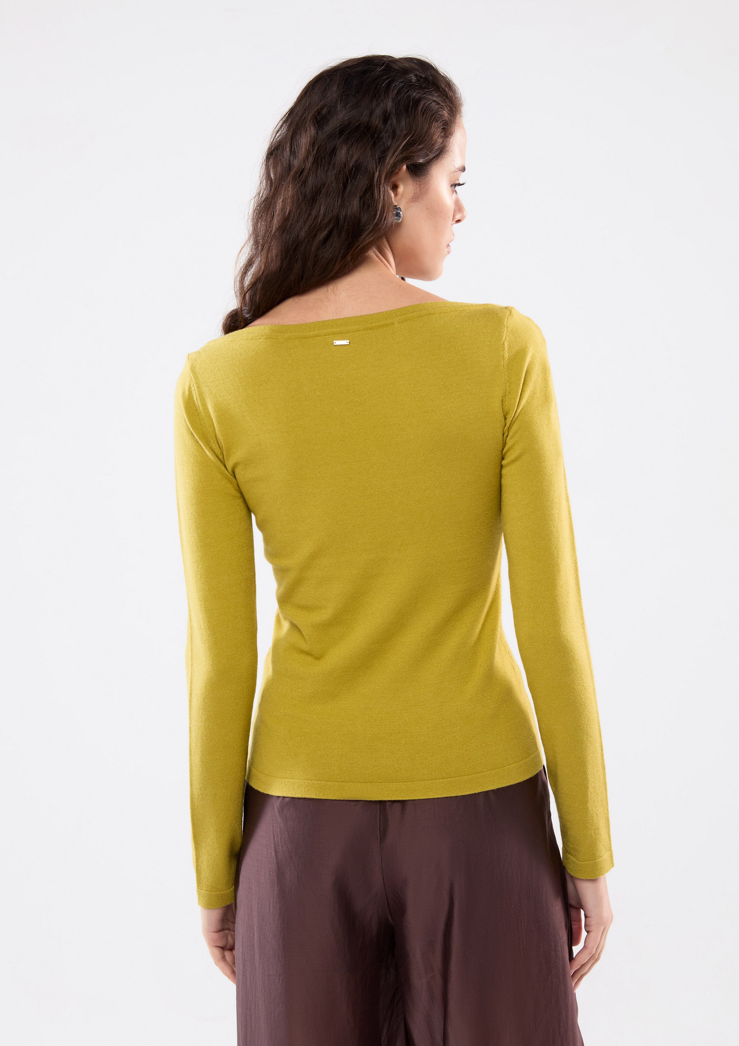 Boat Collar Knitted Top