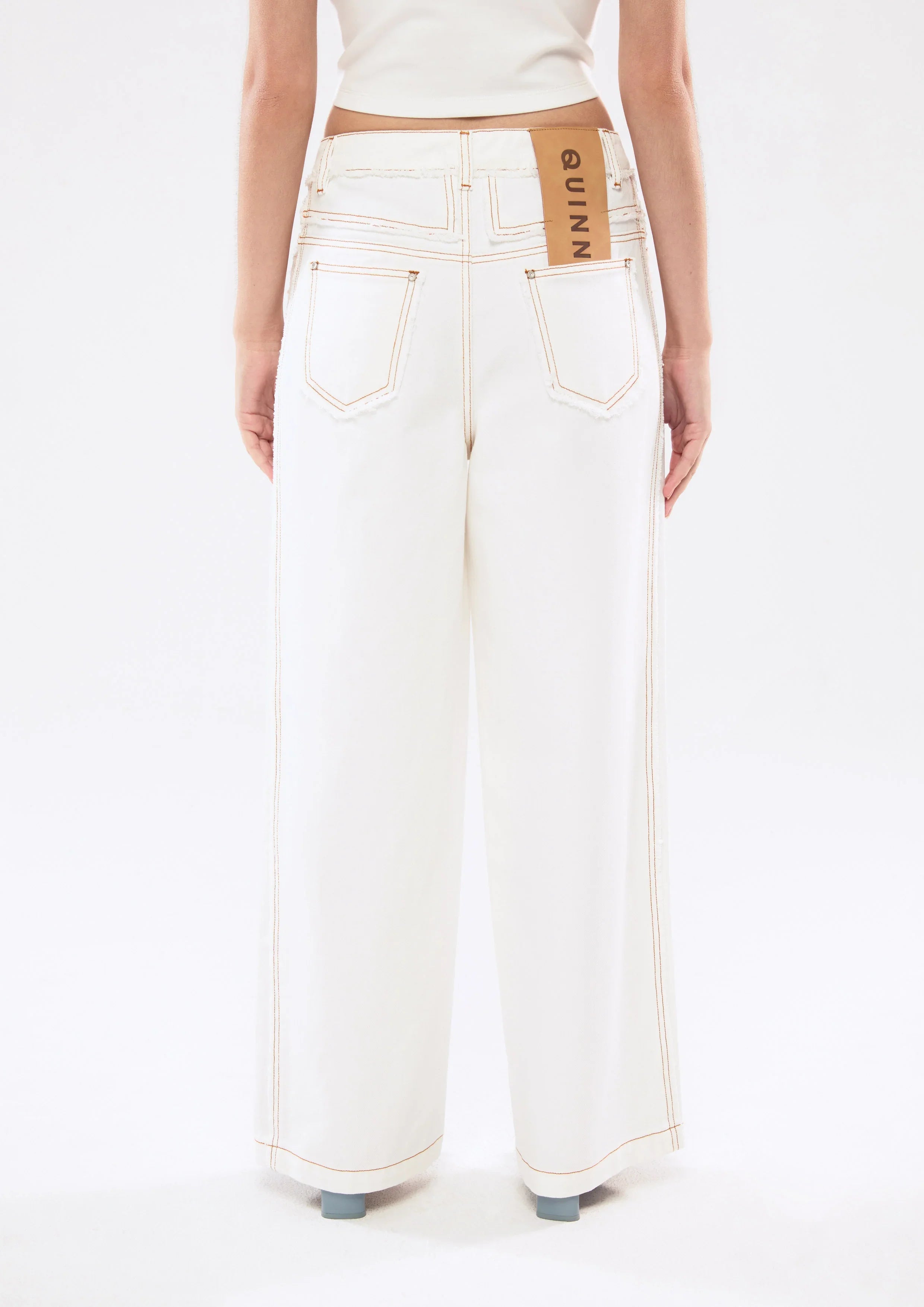 Contrast Stitching Relaxed Pants