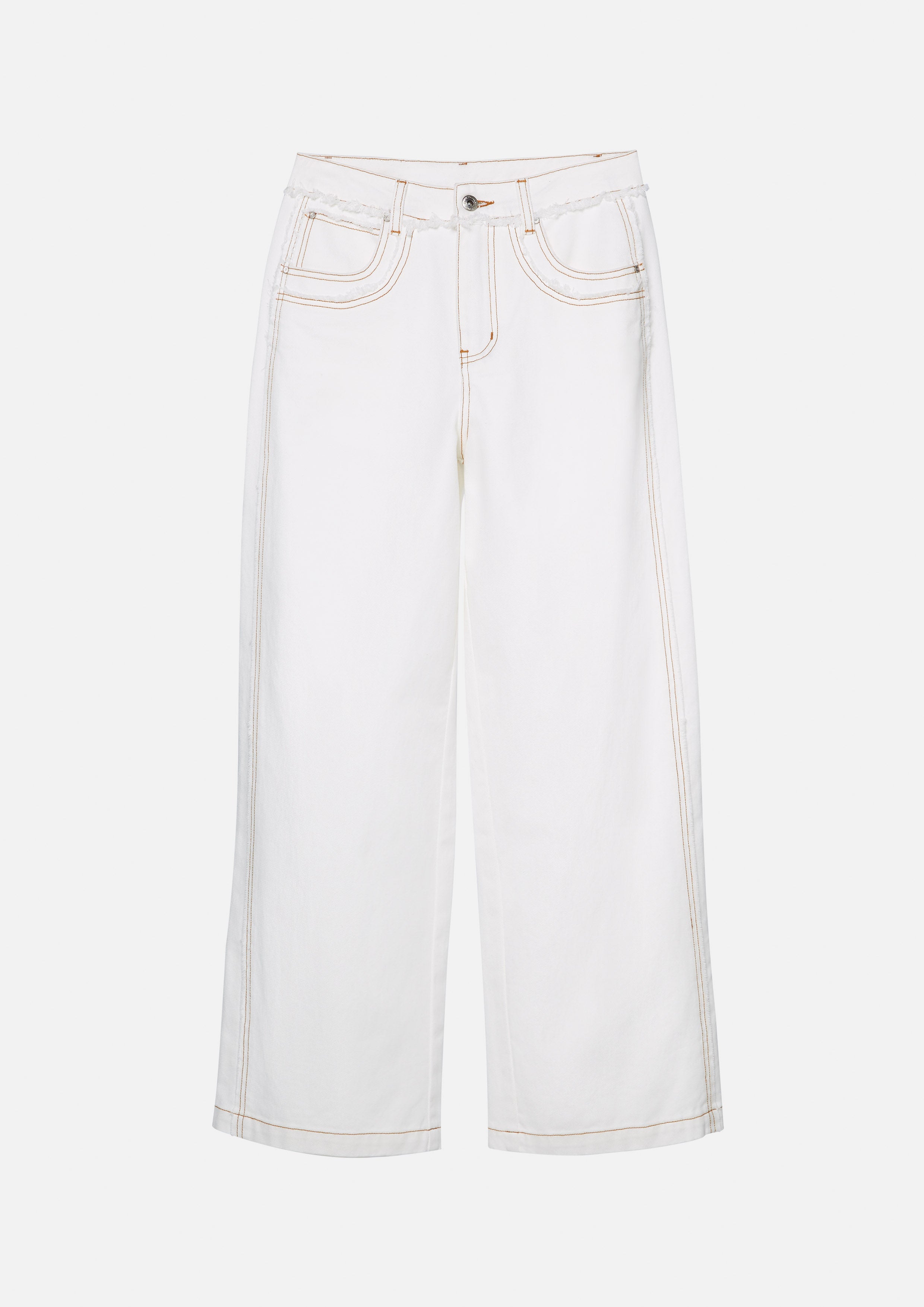 Contrast Stitching Relaxed Pants