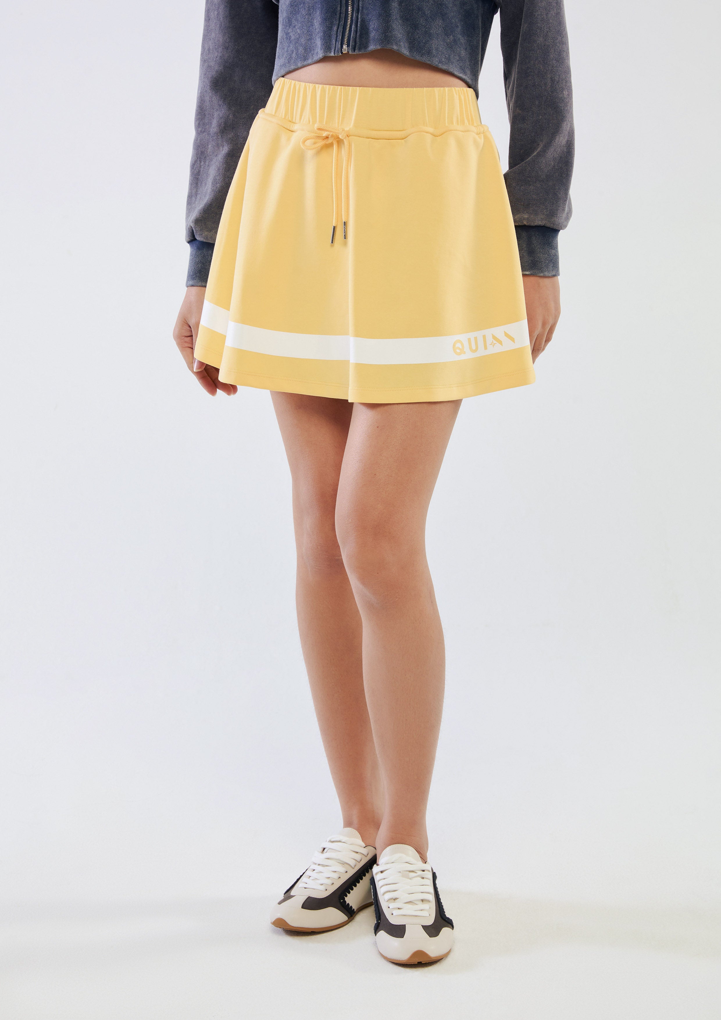 Elasticated Waist Logo Mini Skirt