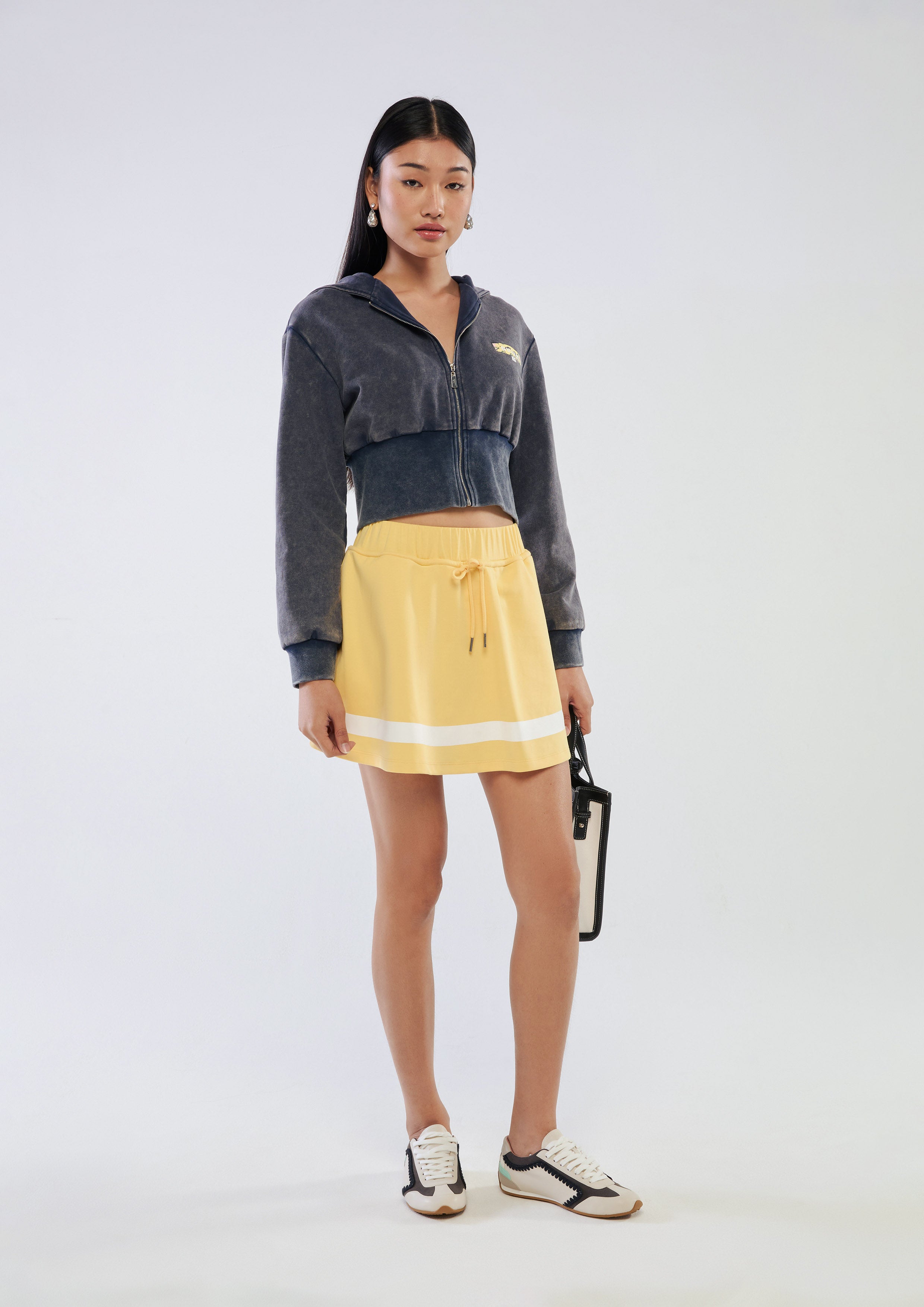 Elasticated Waist Logo Mini Skirt