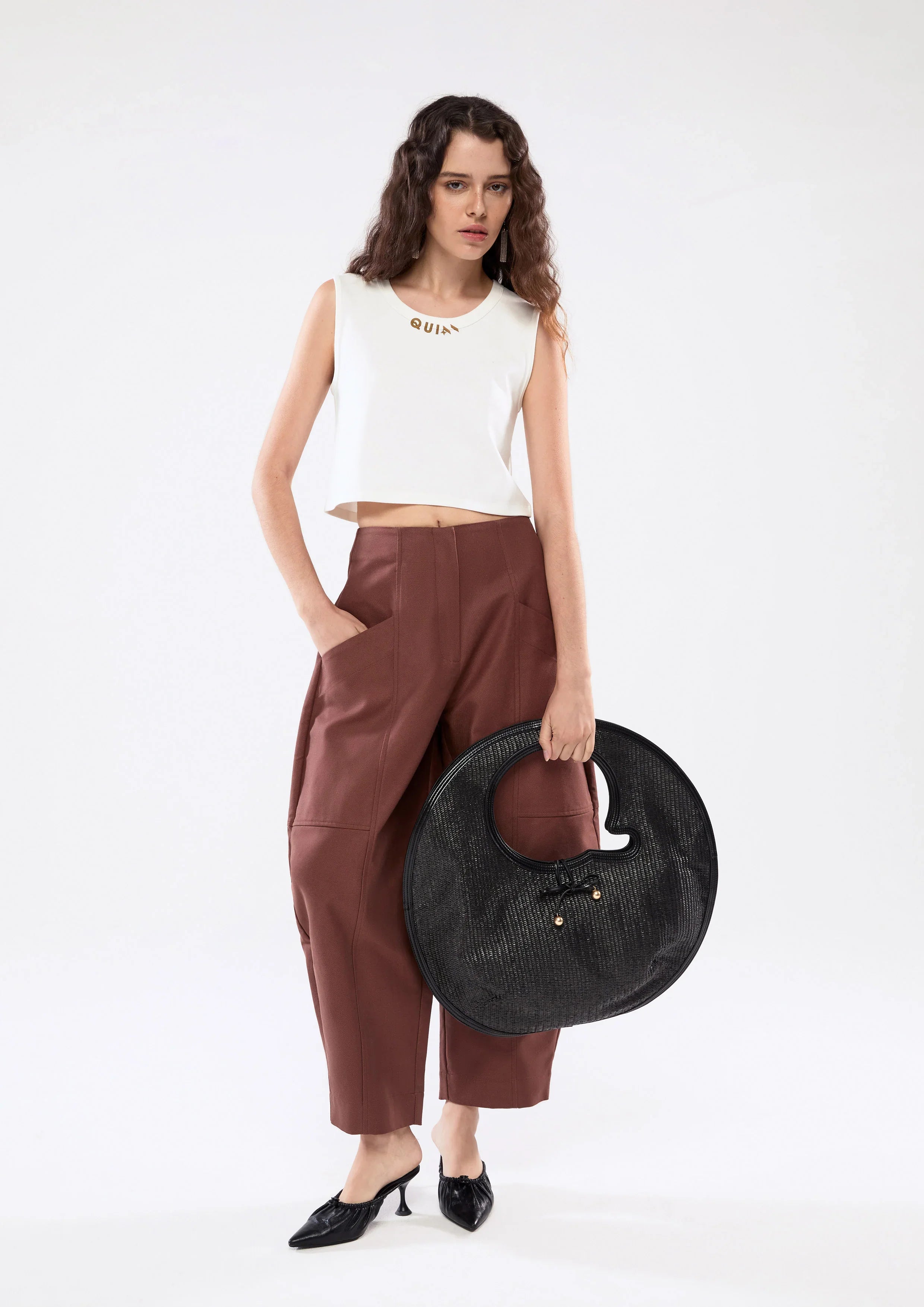 Logo Sleeveless Crop Top