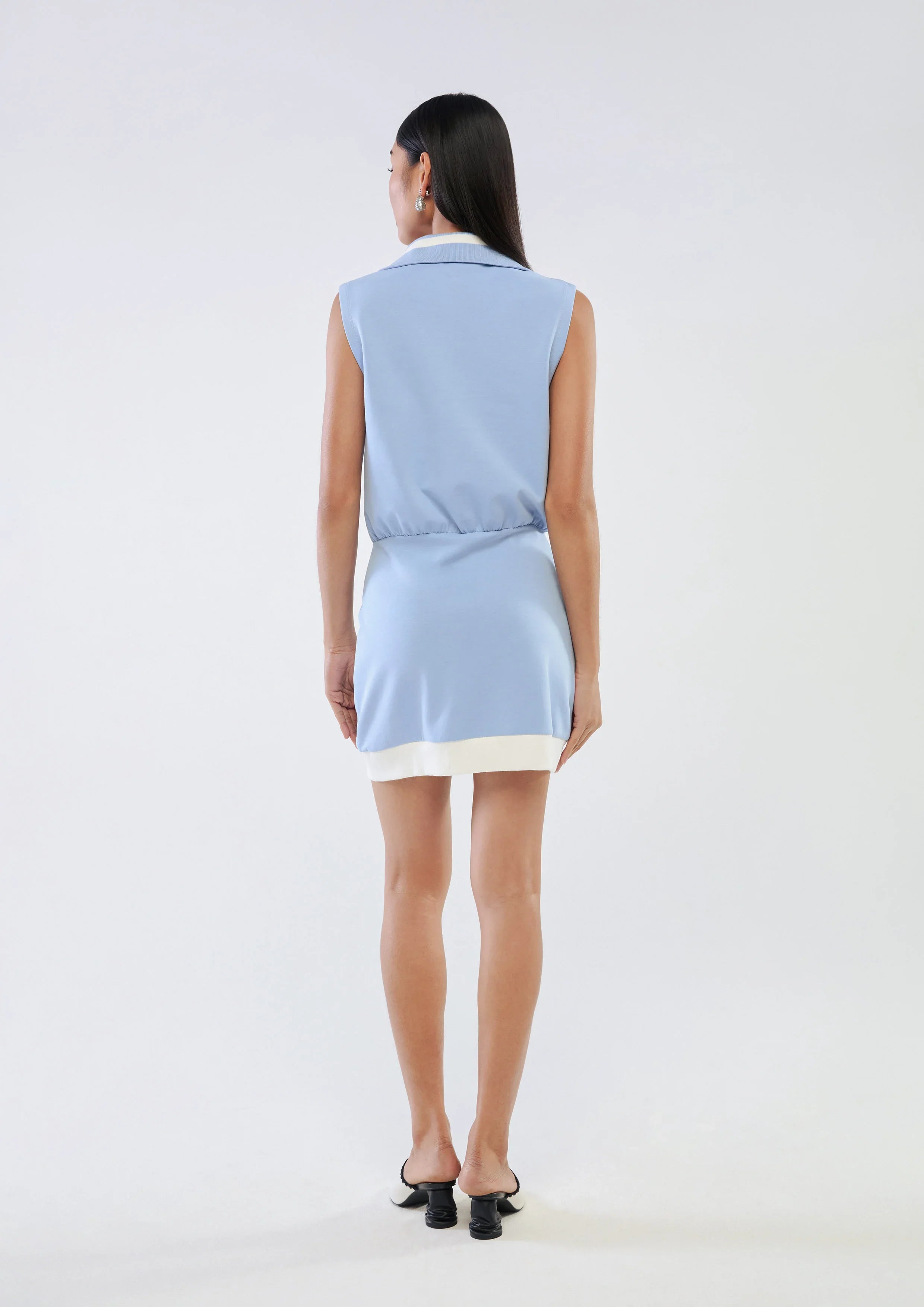 Sleeveless Zip Mini Dress