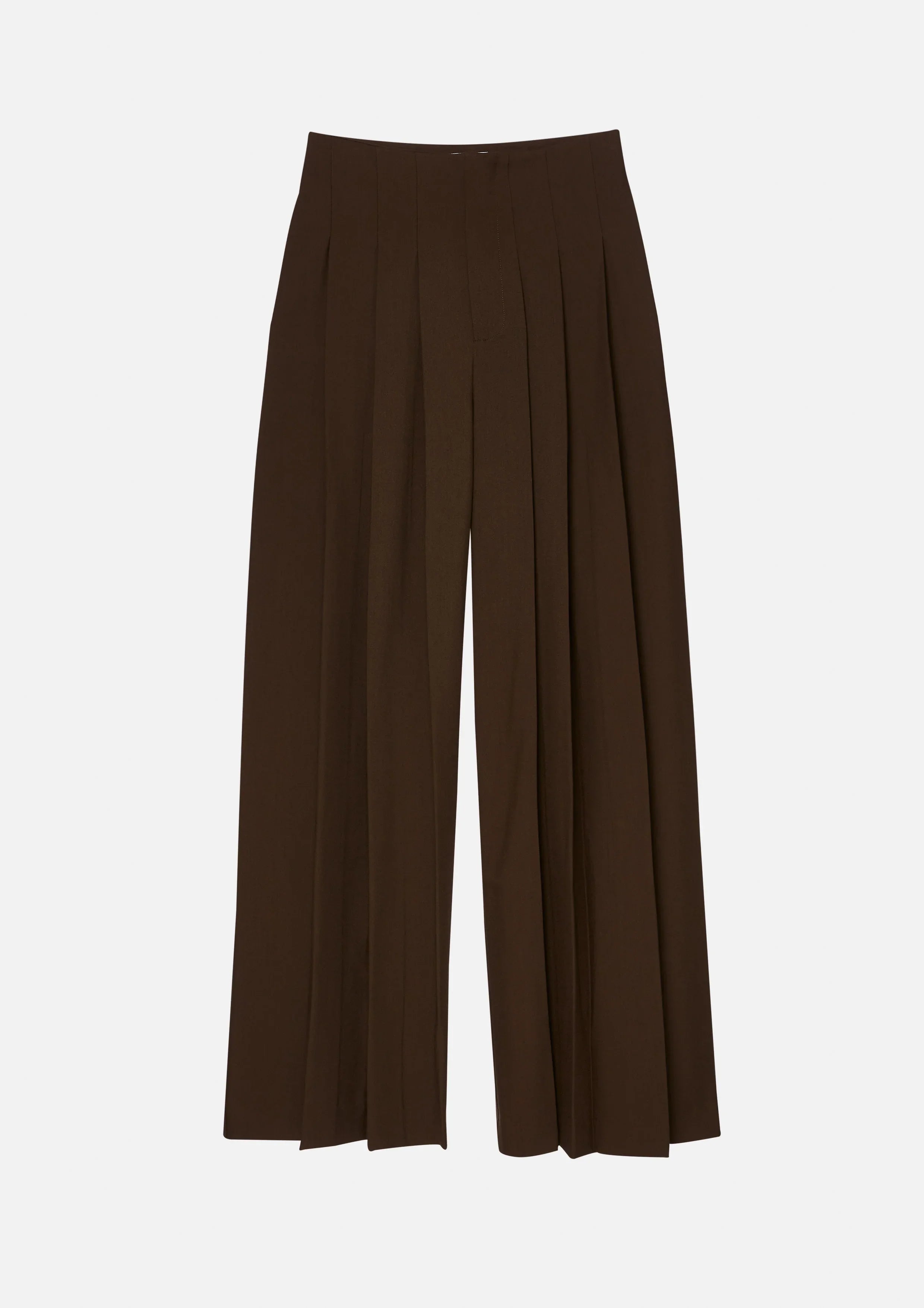 Plated Wide Leg Pants