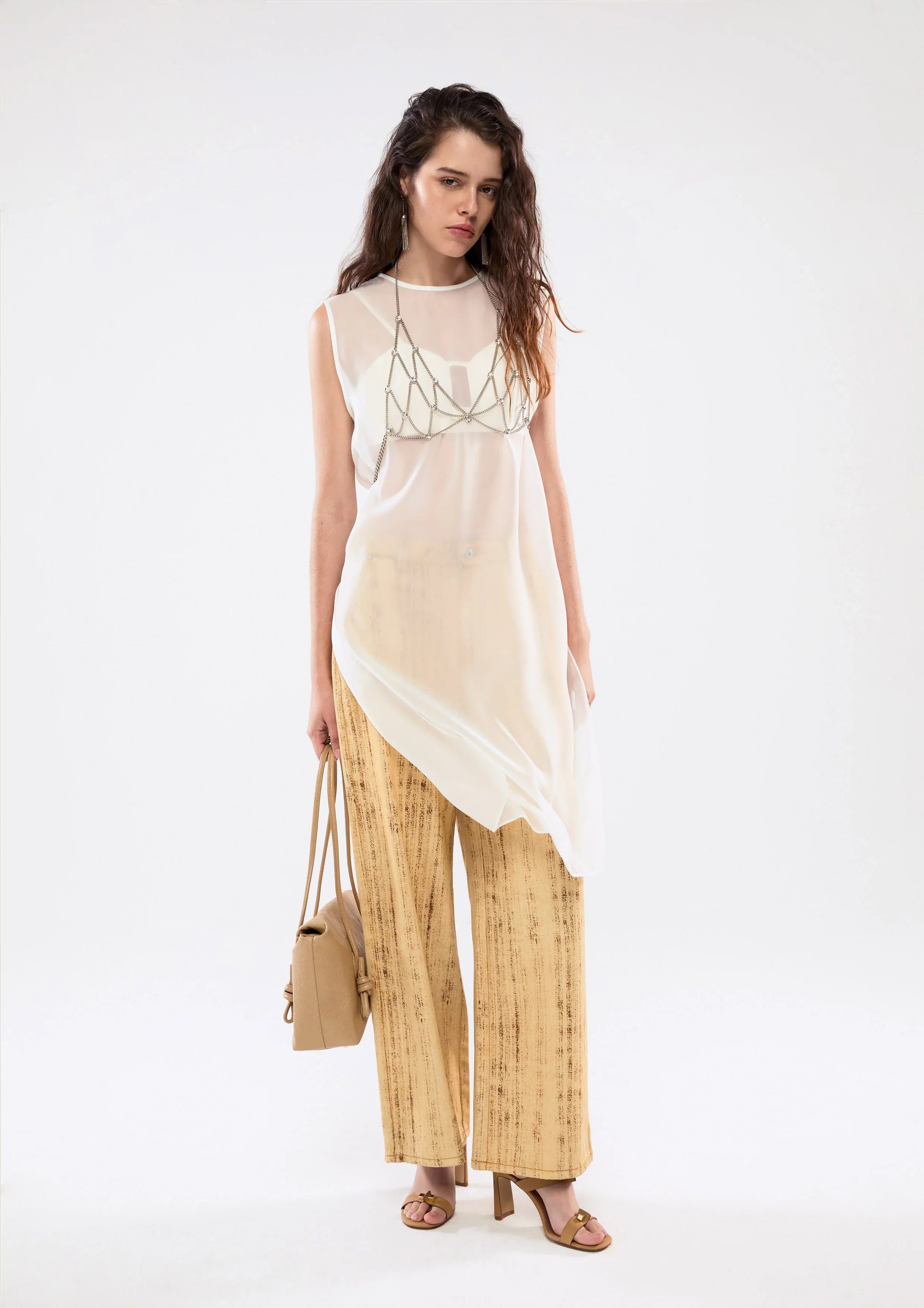 Sleeveless Sheer Top