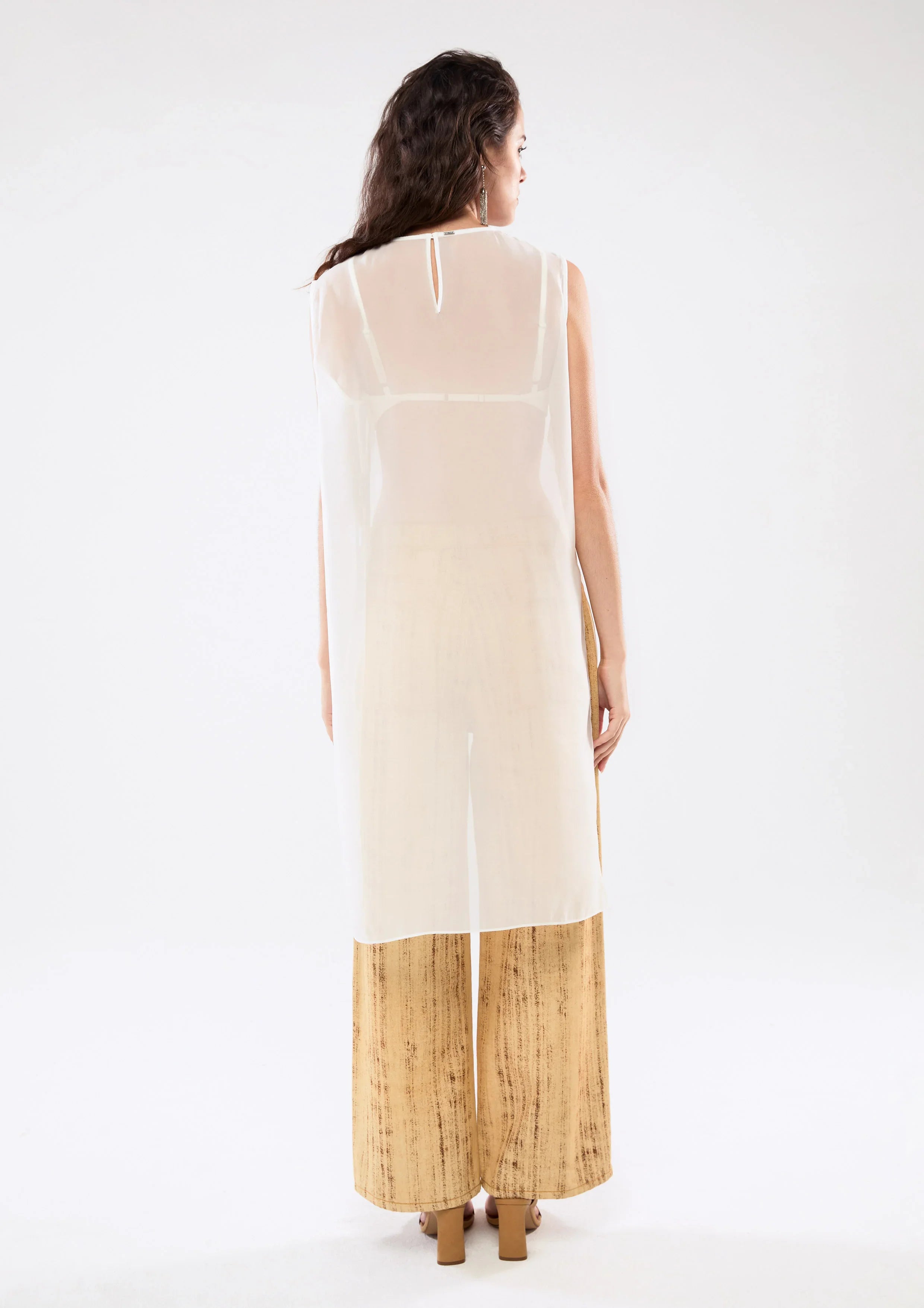 Sleeveless Sheer Top
