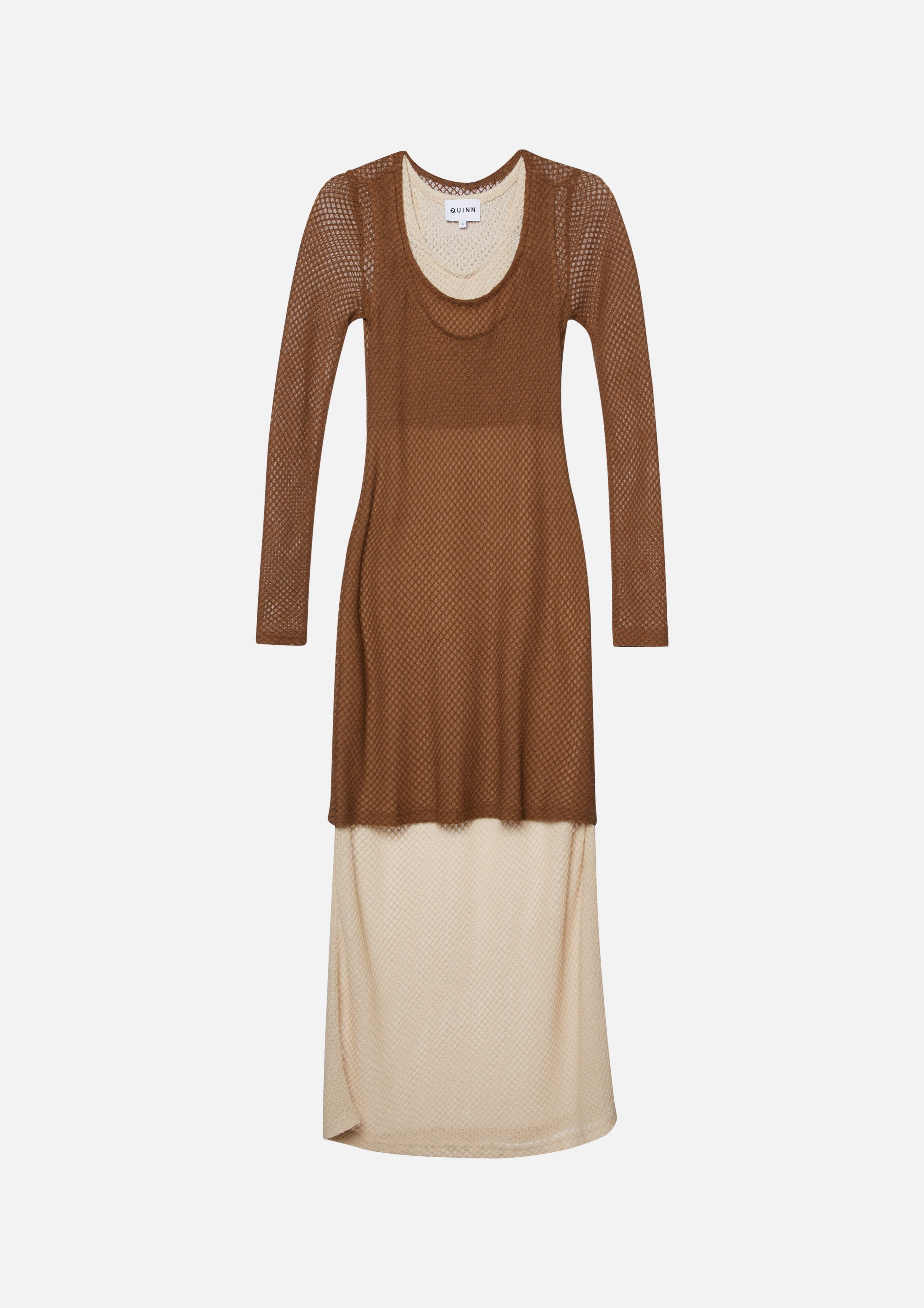 เดรสยาวเลเยอร์ผ้านิต