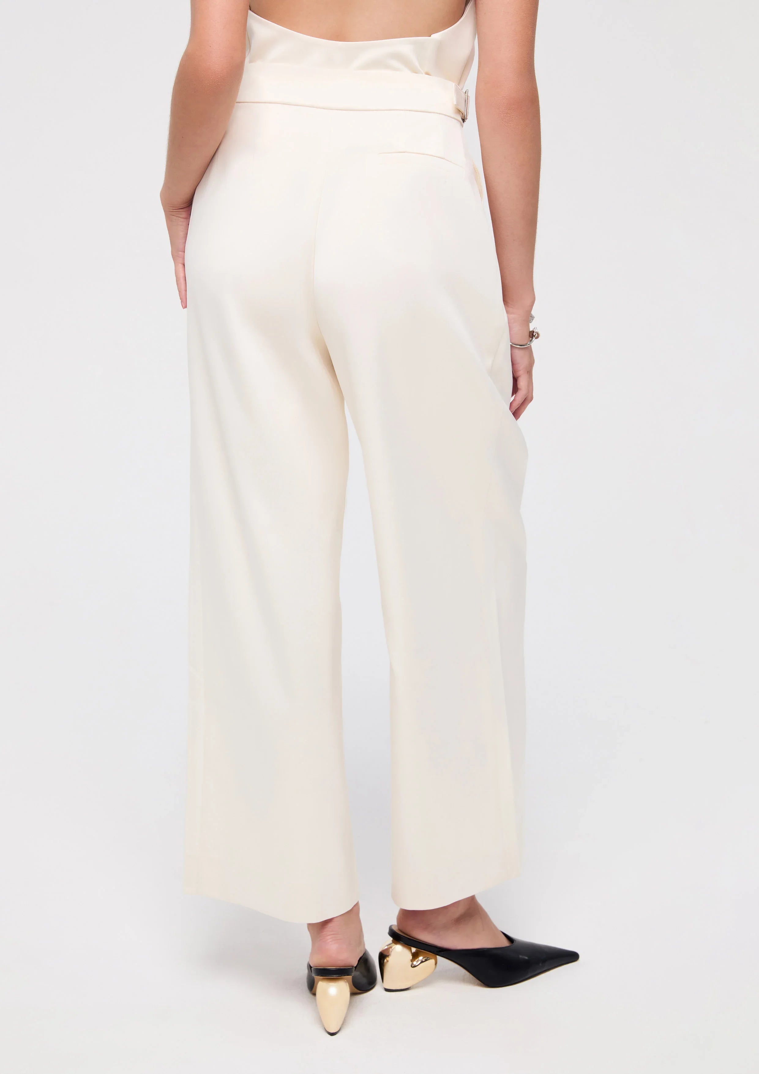 High Waist Pants With Buckle